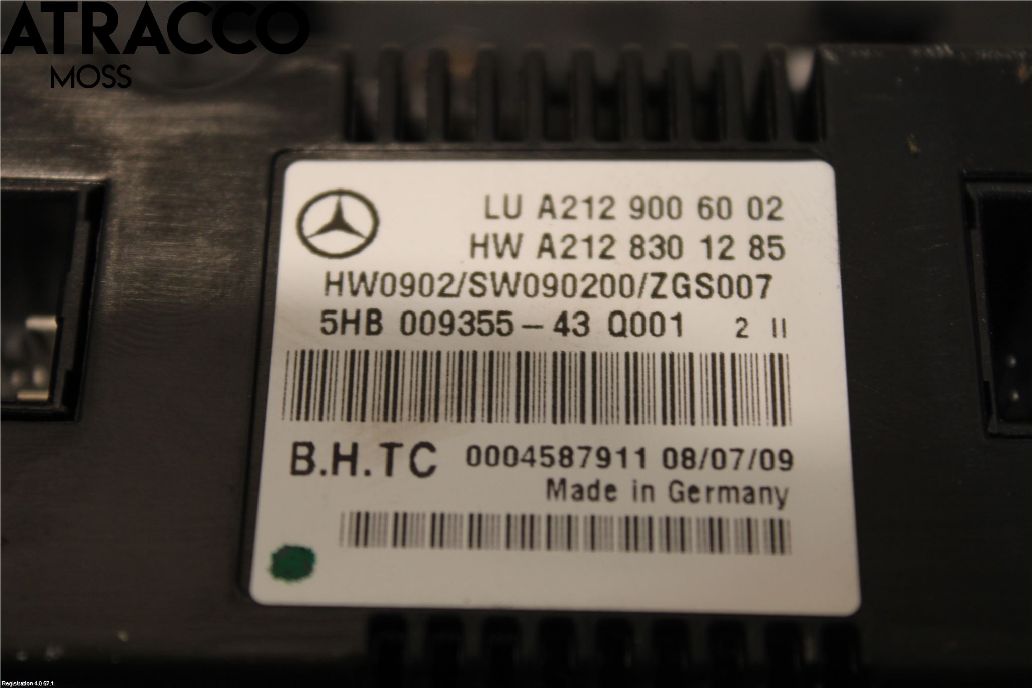 Mercedes-Benz MB E-KLASS (W212) 09-16 Varme Ac Betjening-Display
