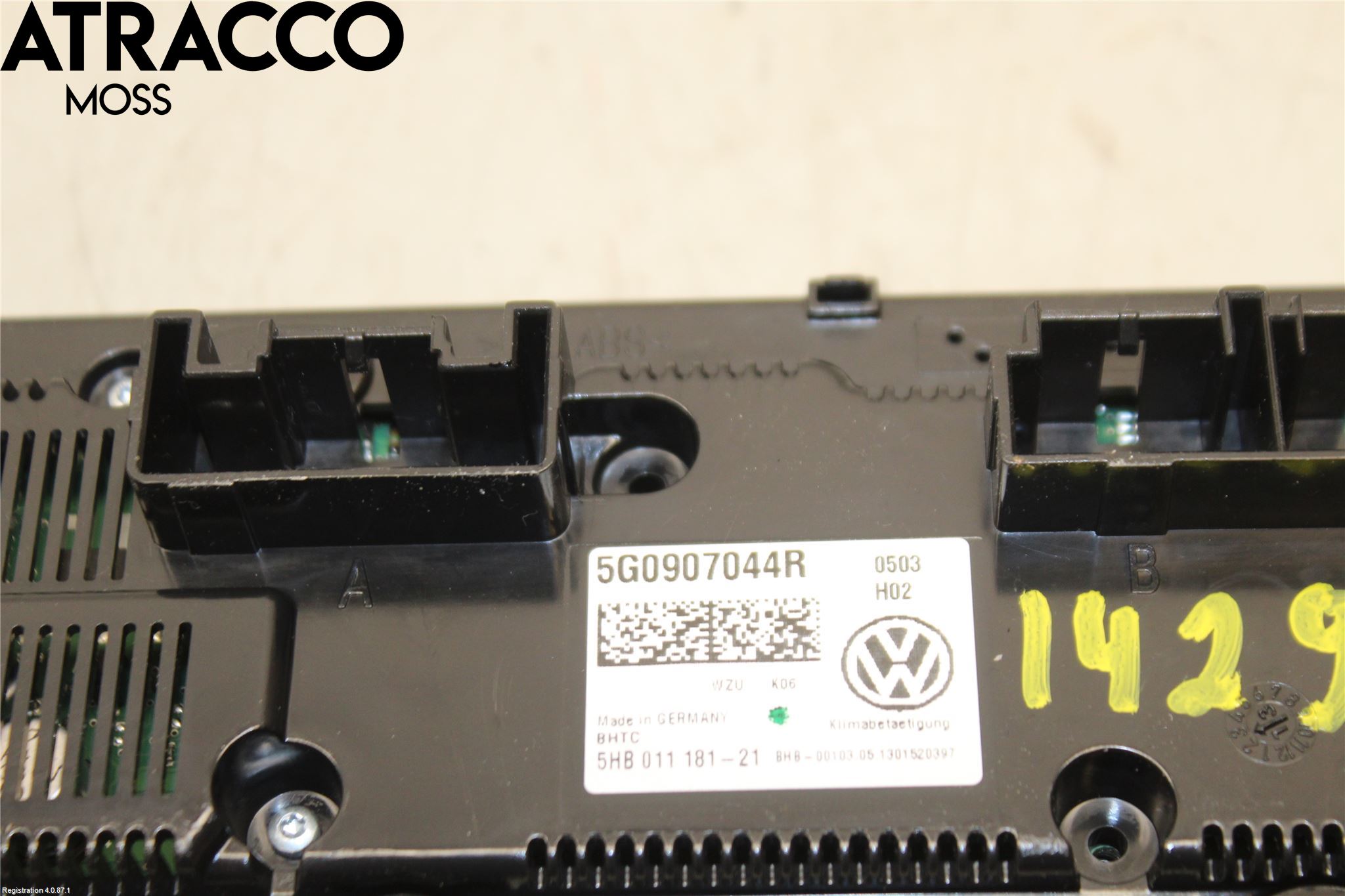 Volkswagen VW GOLF / E-GOLF VII 13-20 Varme Ac Betjening-Display