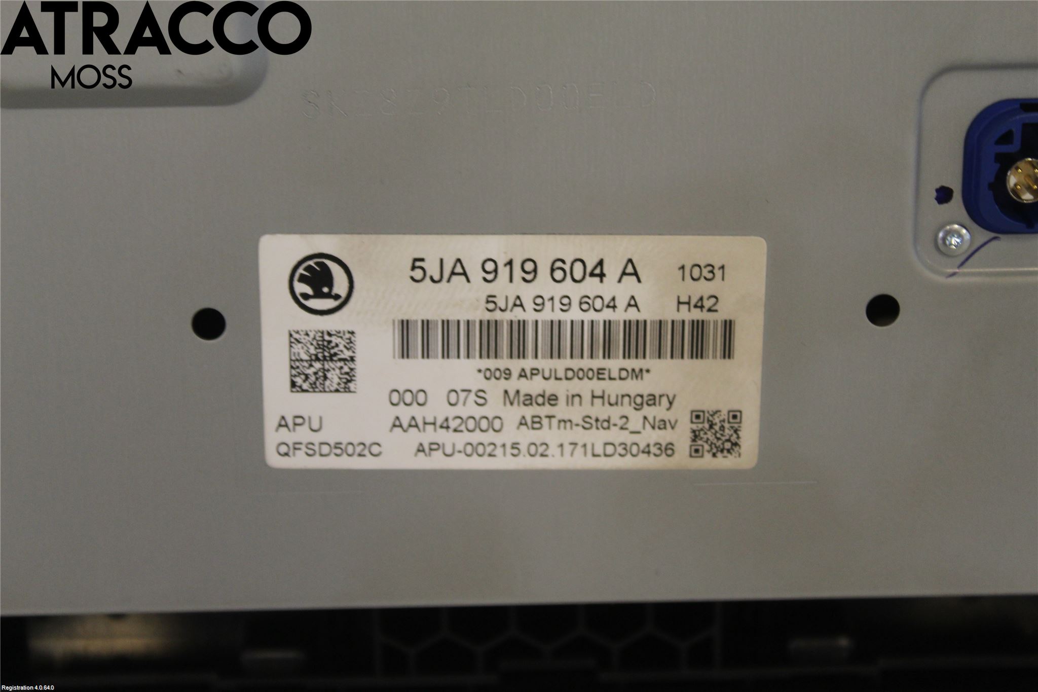 Skoda RAPID Stereo Radio Med Cd