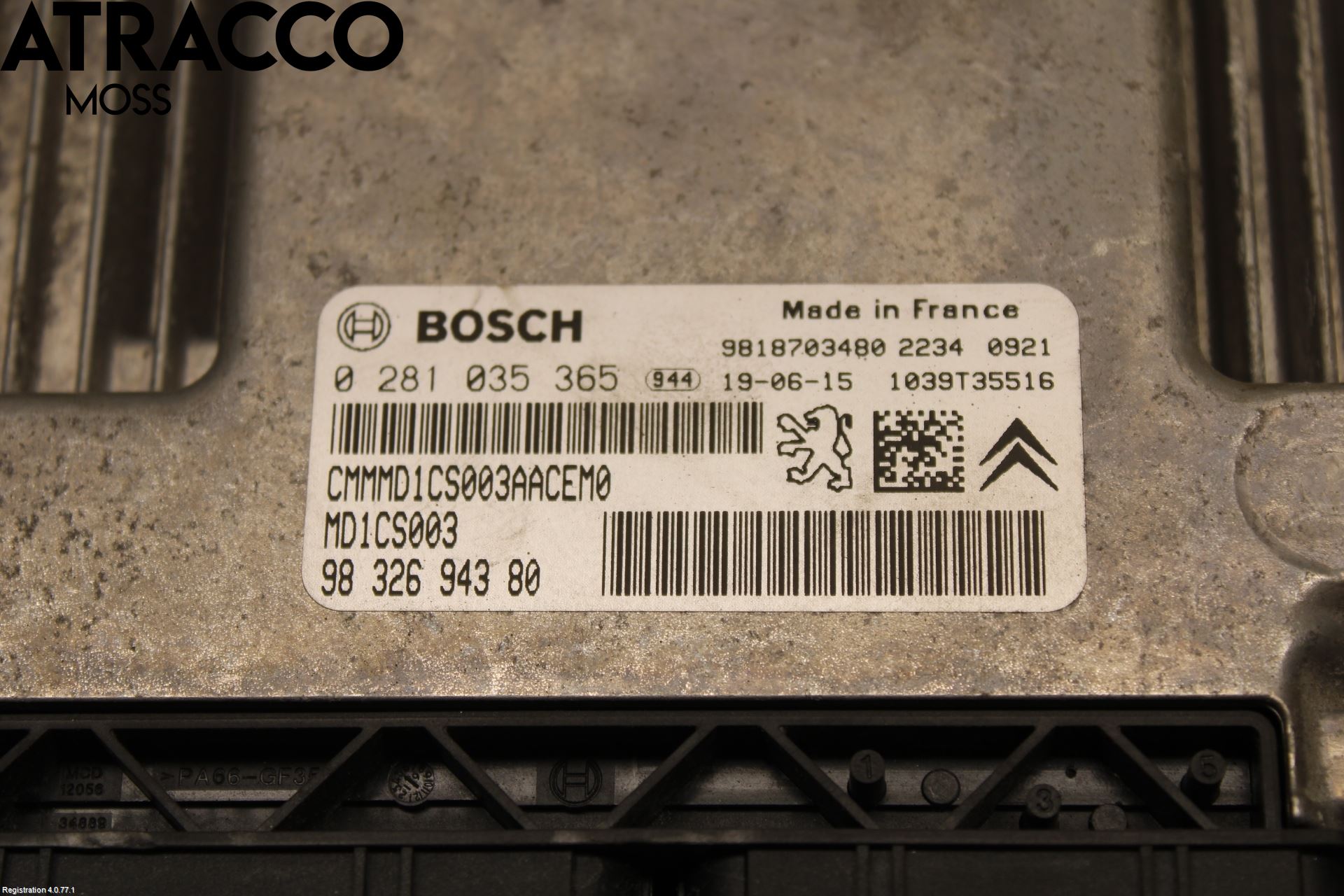 Citroen BERLINGO/E-BERLINGO 19- Styreenhet Innsprøytning