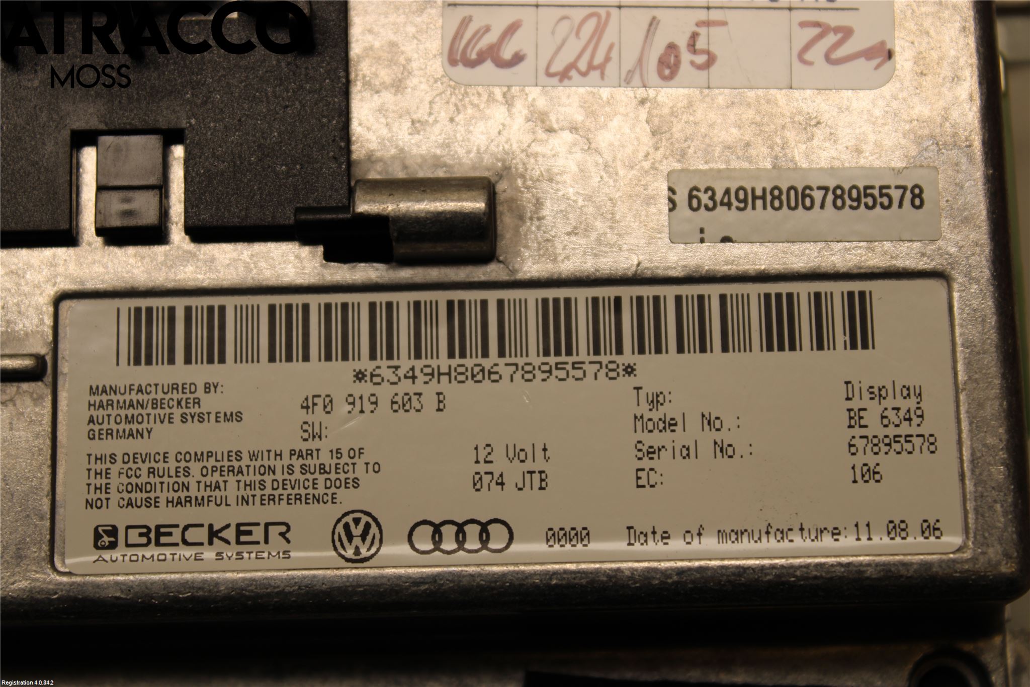 Audi A6/S6     05-11 Stereo Radio Øvrig
