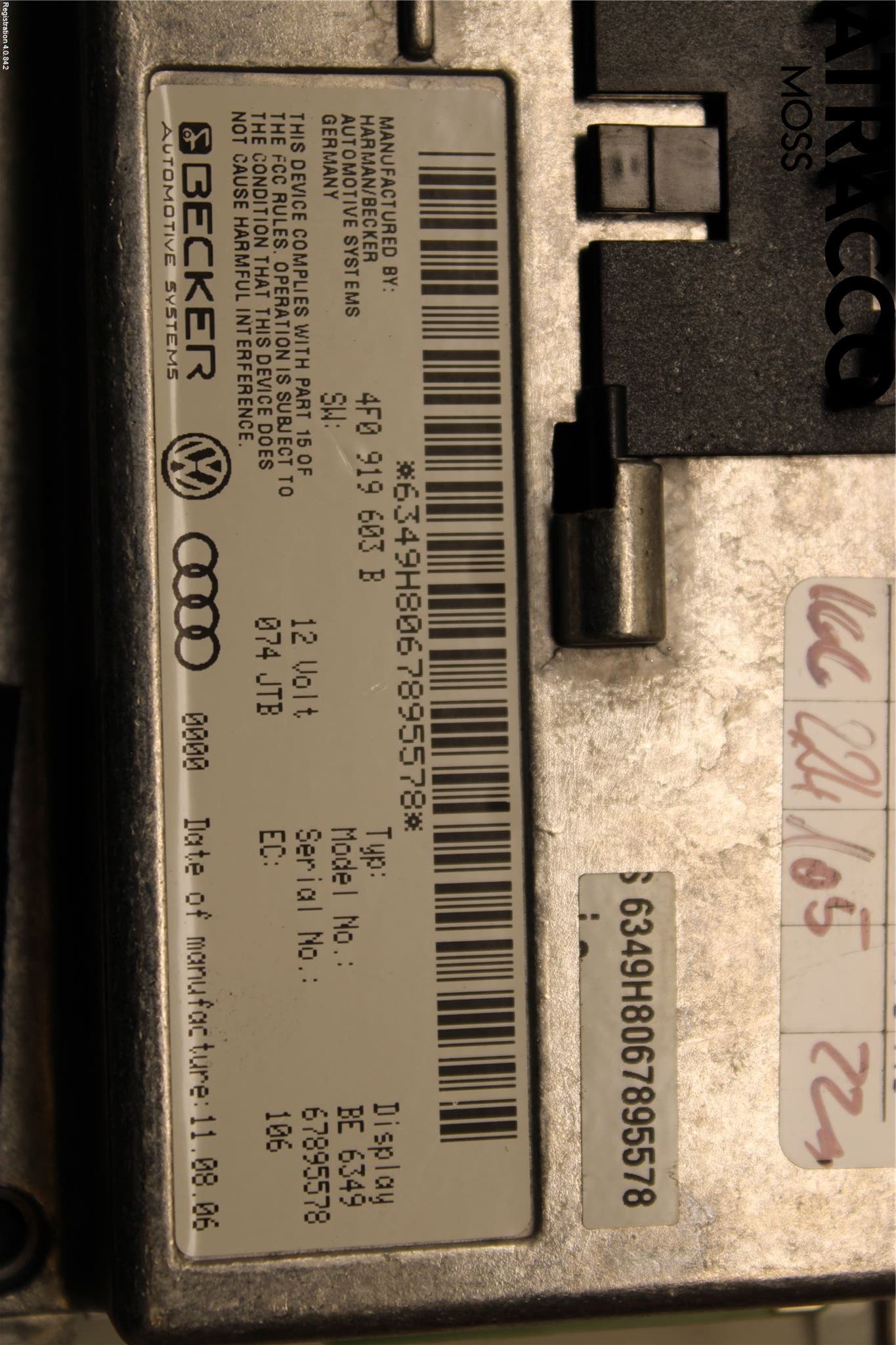 Audi A6/S6 05-11 Stereo Radio Øvrig
