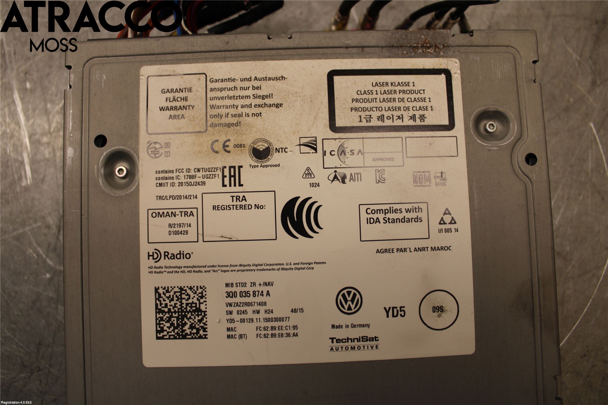 Volkswagen VW POLO 10-17 Stereo Radio Med Cd