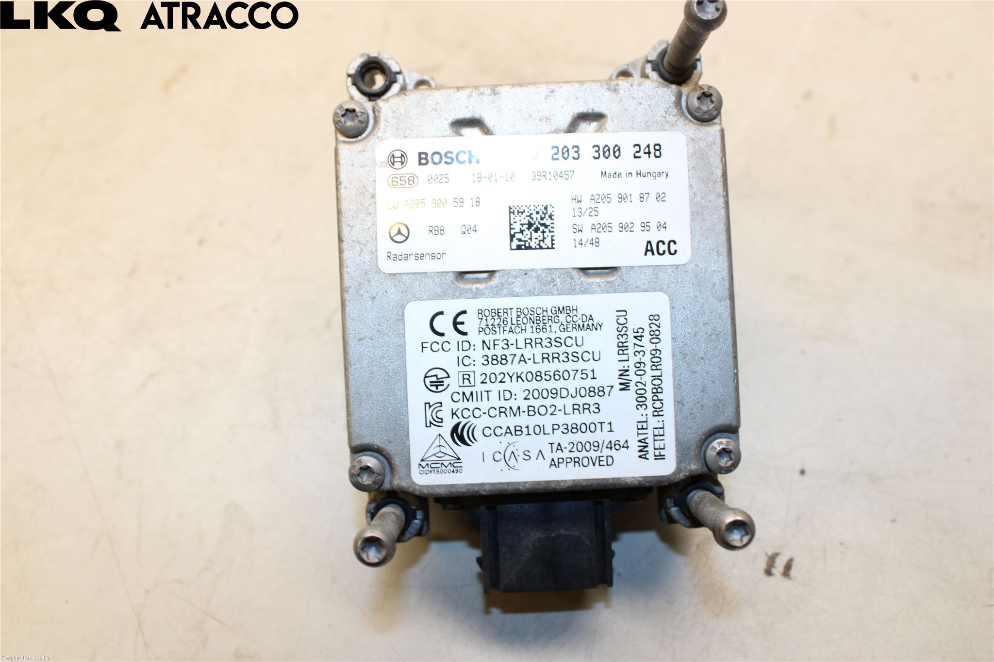 Mercedes-Benz MB C-KLASS (W205) 14-21 Sensor Kollisjonsbeskyttelse