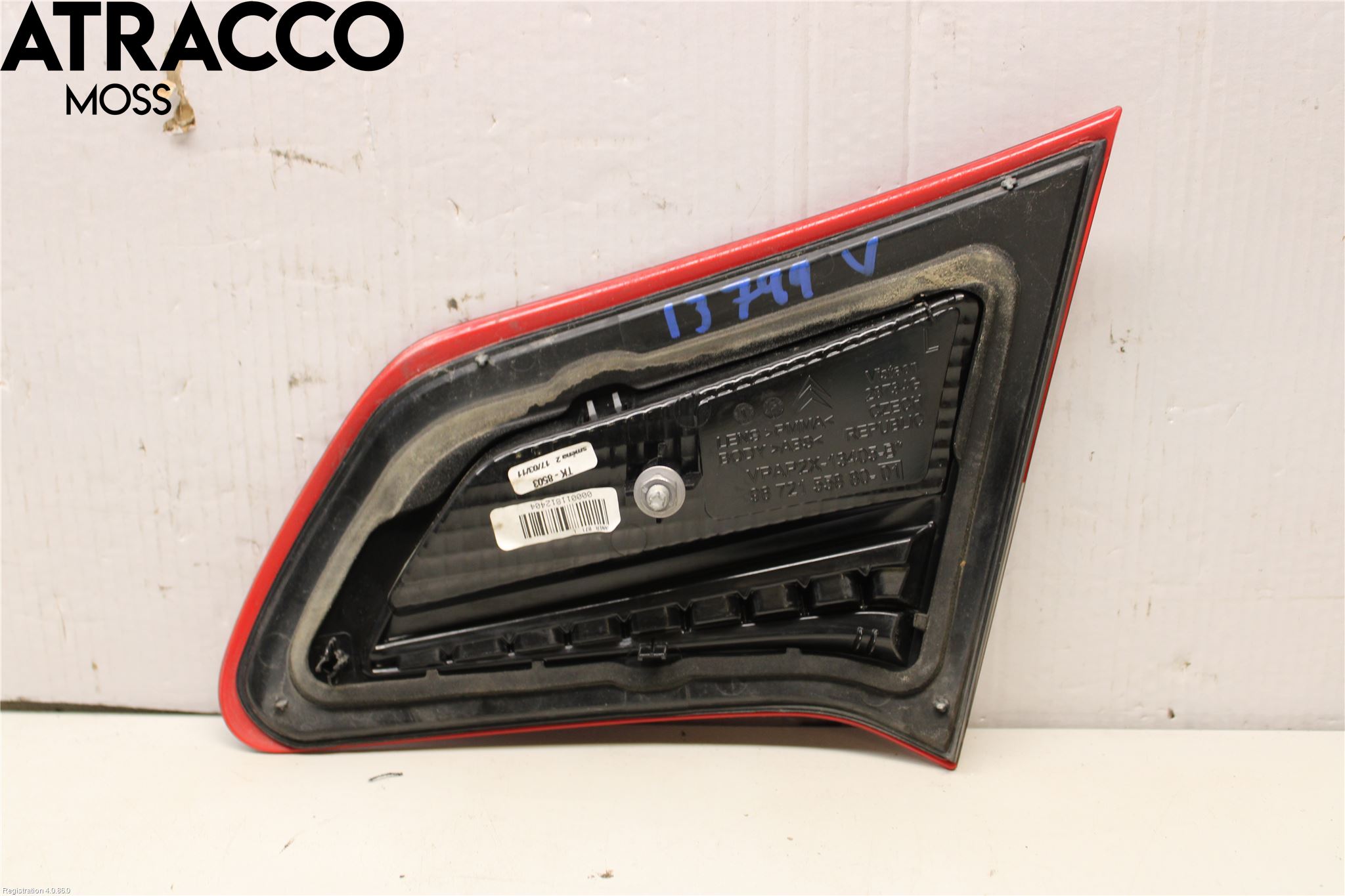 Citroen C4 II 11-18 Baklykt Venstre  På Luke(Indre