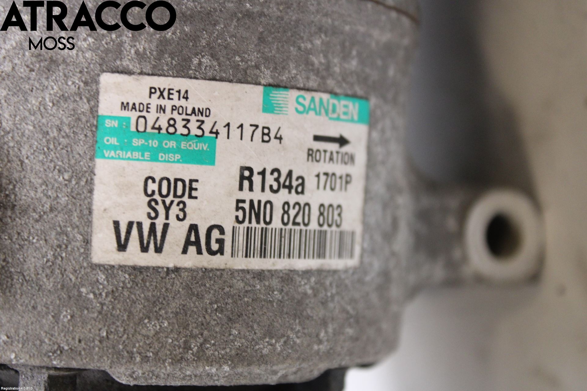 Audi A3/S3 05-13 Varme Ac Kompressor