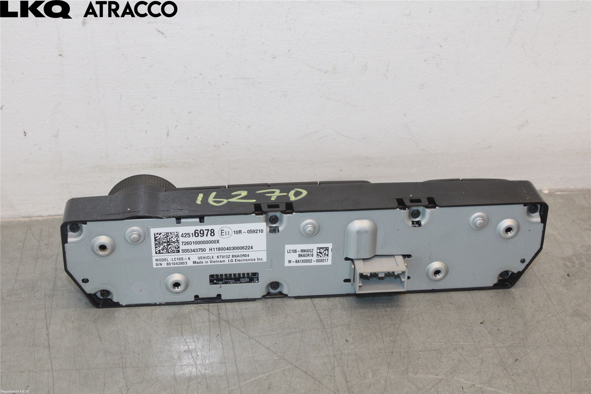 Opel AMPERA 17- Varme Ac Betjening-Display