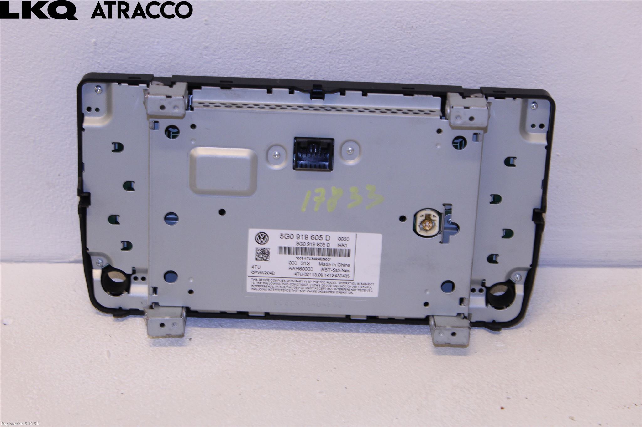 Volkswagen VW GOLF / E-GOLF VII 13-20 Multifunktionsdisplay