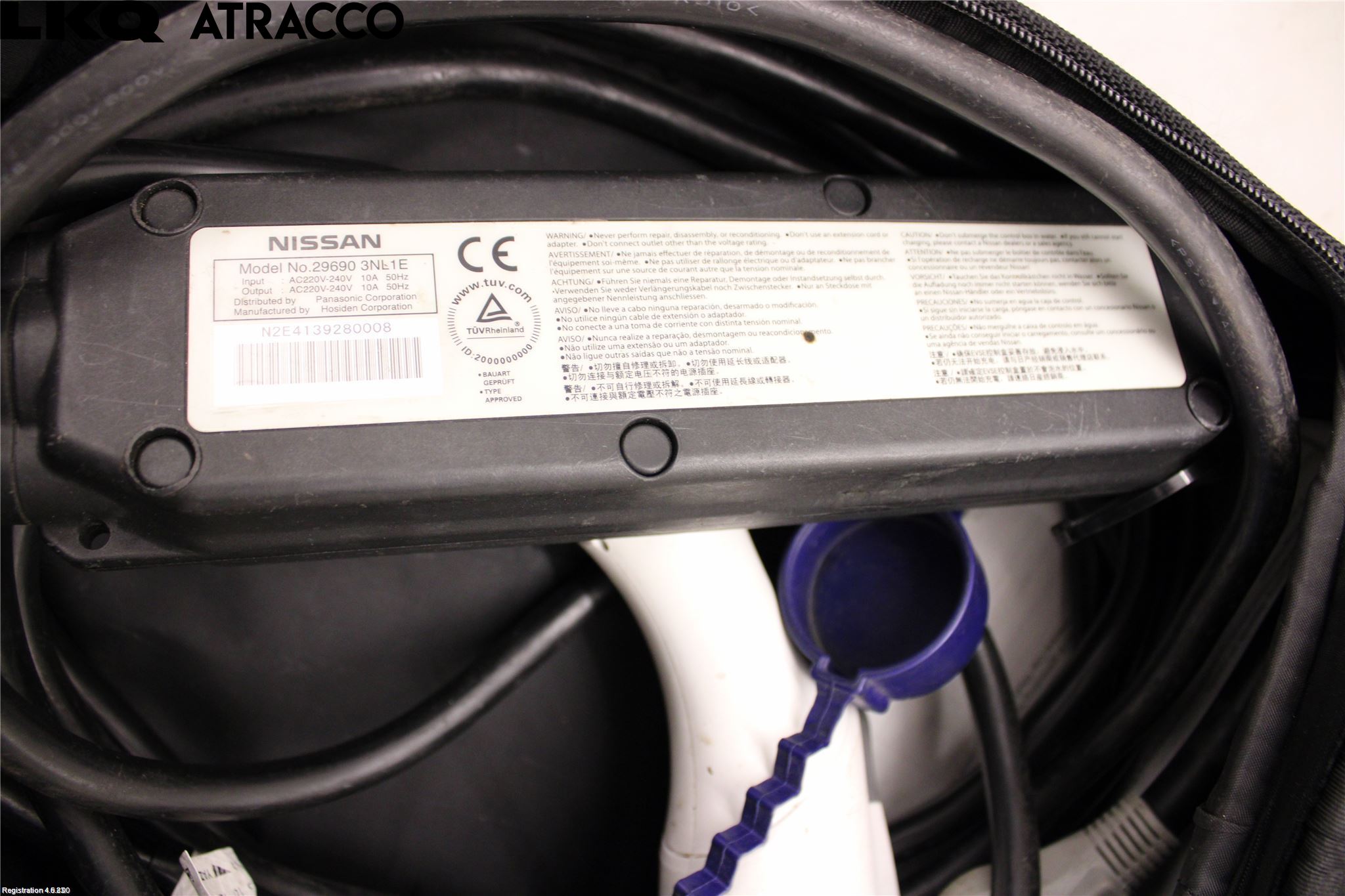 Nissan LEAF 11-17 Laddkabel Elbil