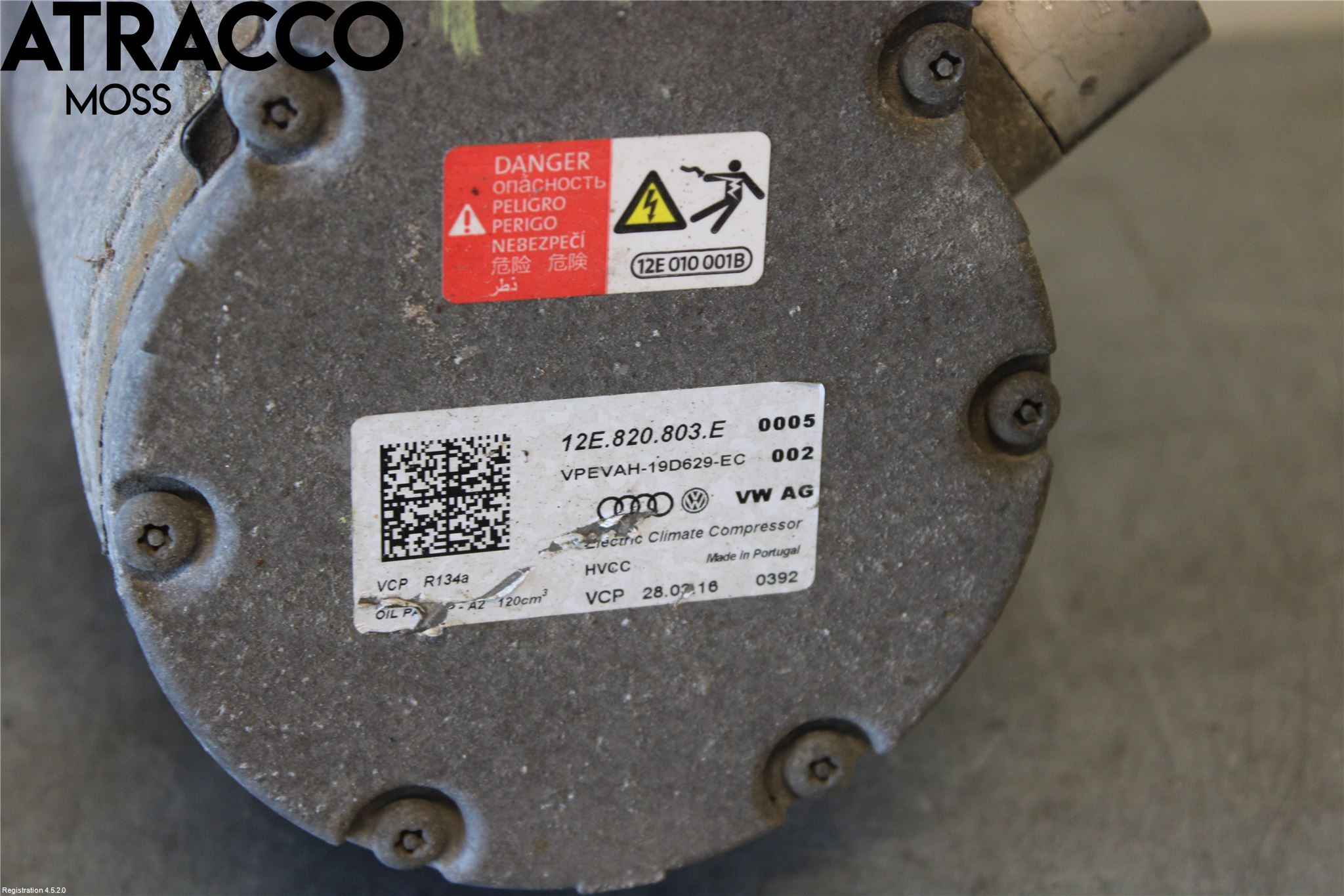 Volkswagen VW GOLF / E-GOLF VII 13-20 Varme Ac Kompressor