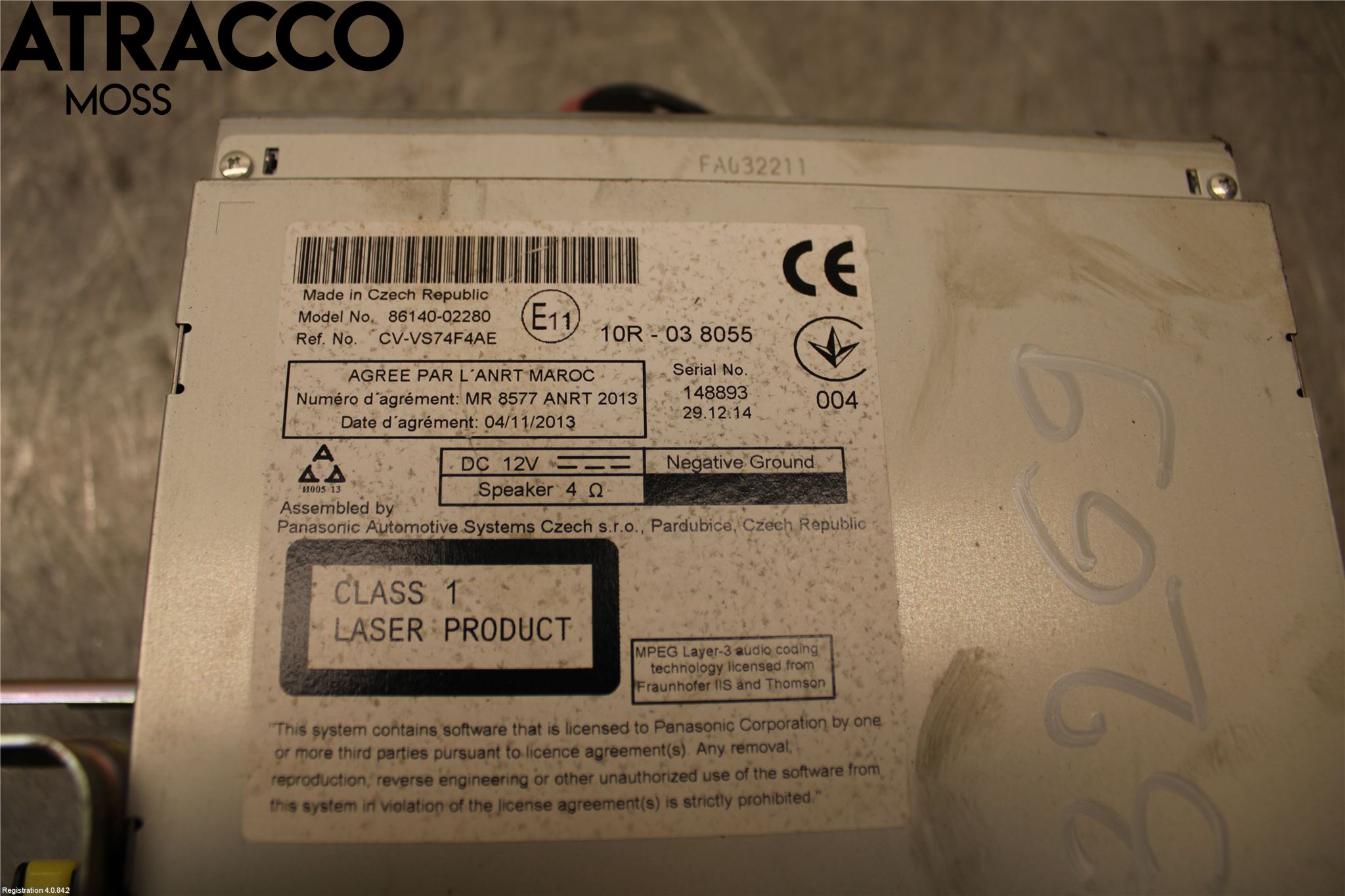 Toyota AURIS 13-19 Stereo Radio Med Cd