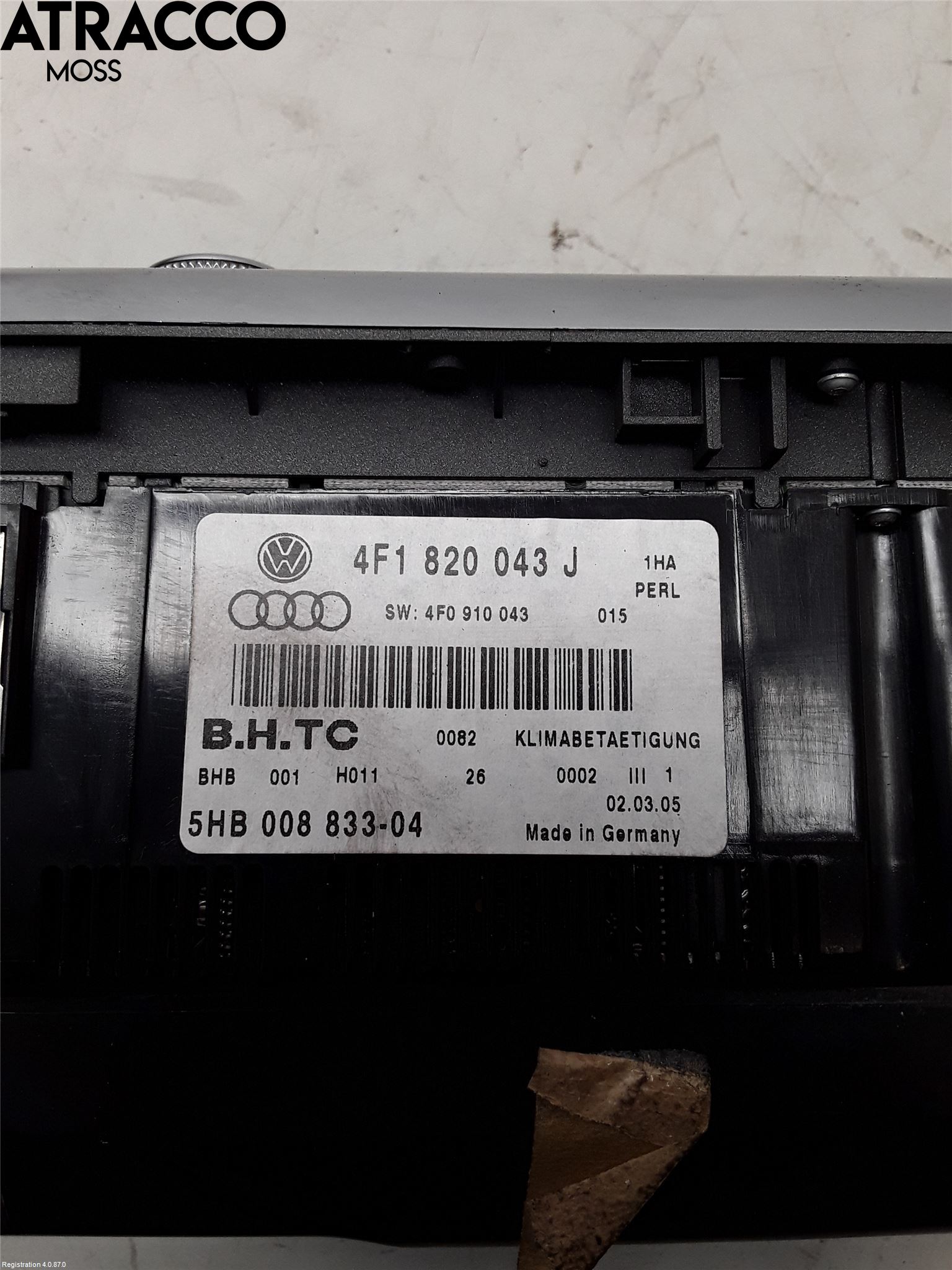 Audi A6/S6     05-11 Varme Ac Betjening-Display