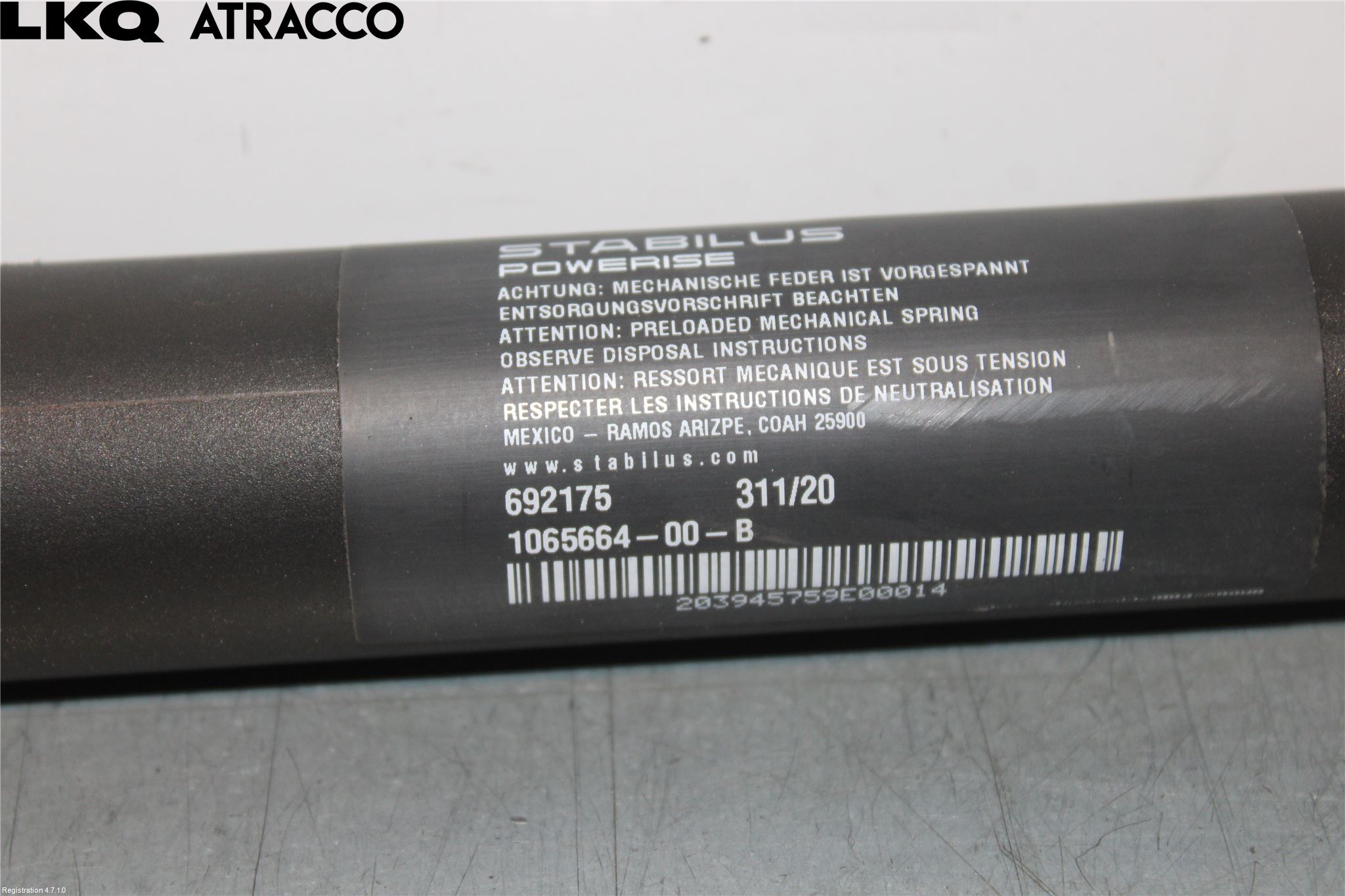 Tesla MODEL X 16- Bakluke Demper-Gassfjær