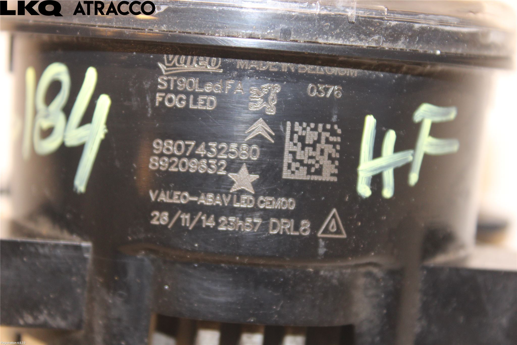 Peugeot 308 14-21 Frontlykt-Kurve-Tåkelys