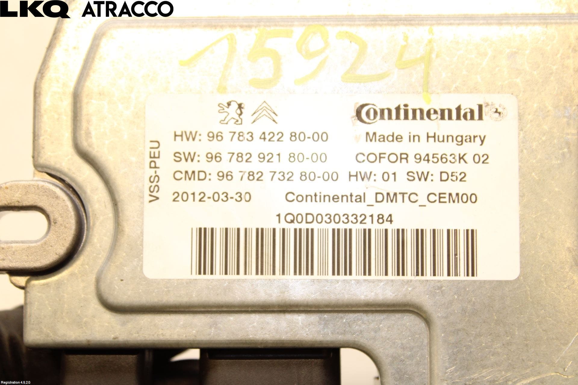 Citroen DS3 Styrenhet Start/Stopp