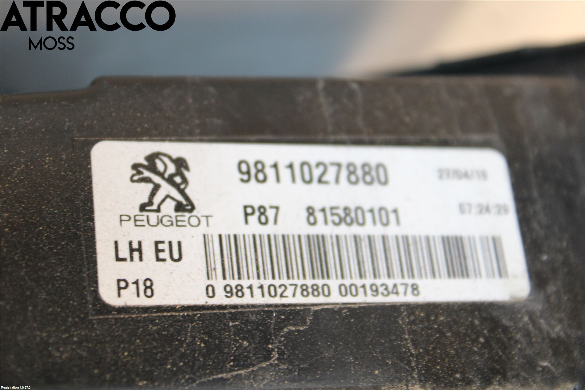 Peugeot 5008 17-24 Baklykt Venstre  På Luke(Indre