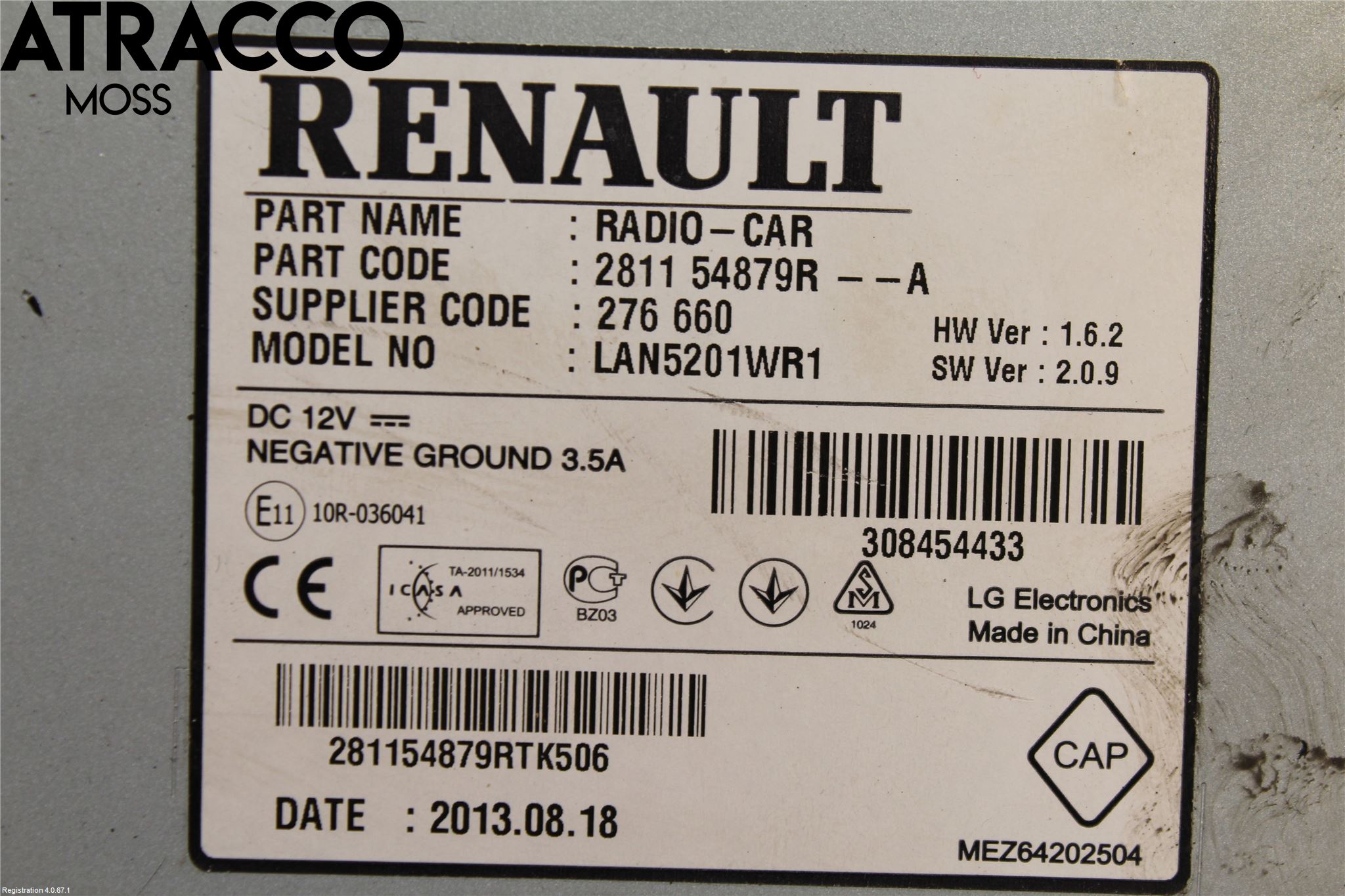 Renault CAPTUR 13-19 Stereo Radio