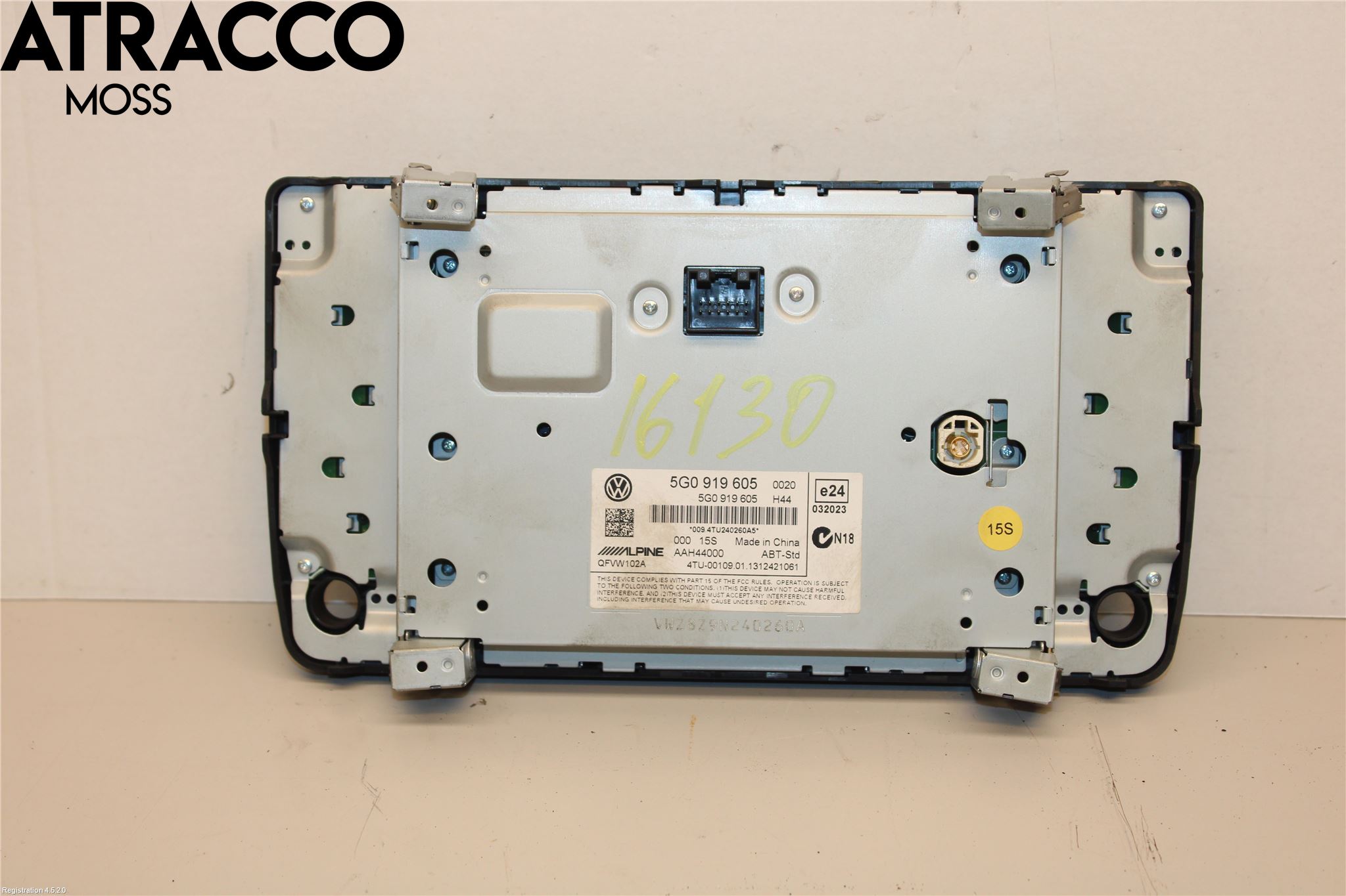 Volkswagen VW GOLF / E-GOLF VII 13-20 Multifunktionsdisplay