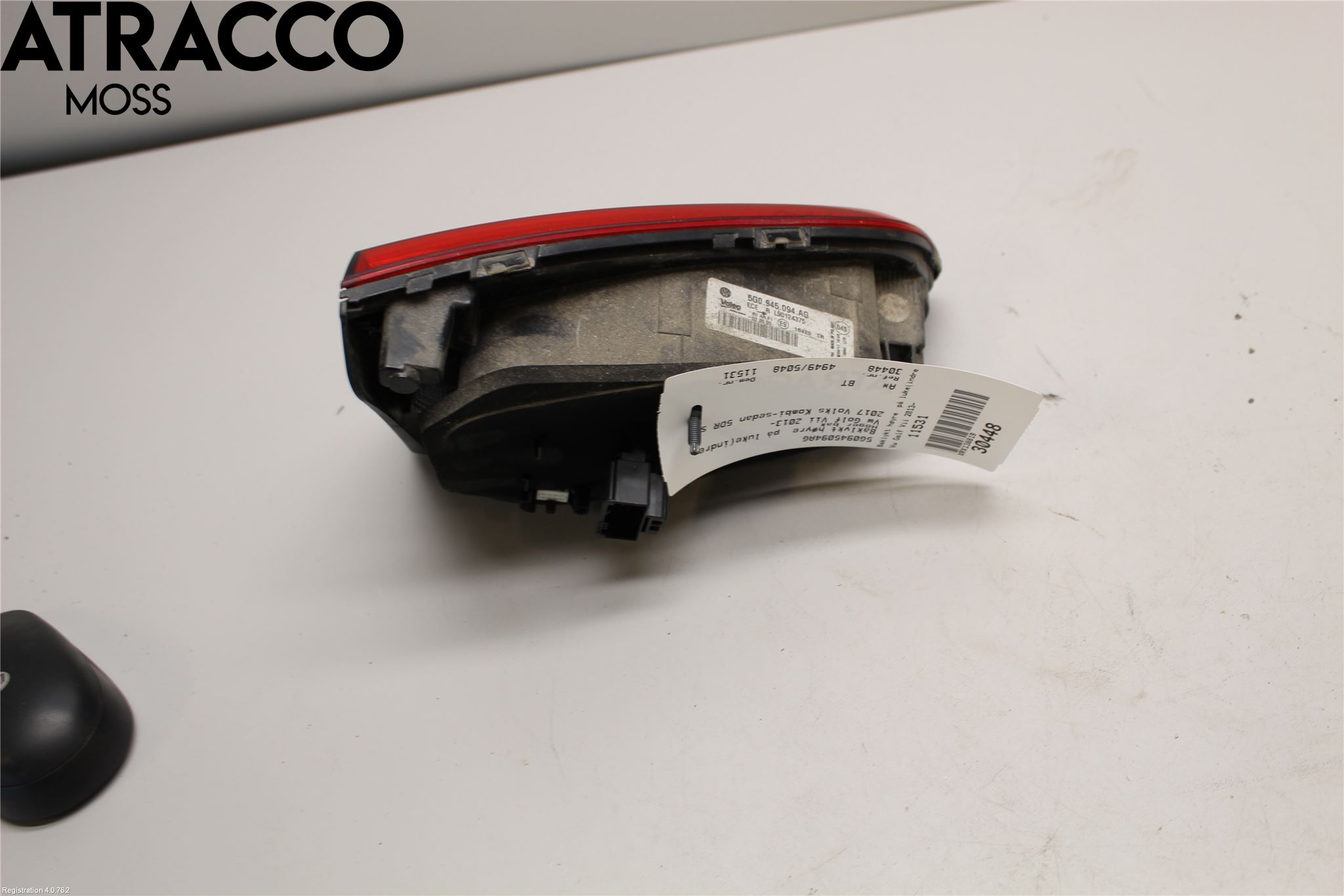 Volkswagen VW GOLF / E-GOLF VII 13-20 Baklykt Høyre  På Luke(Indre)