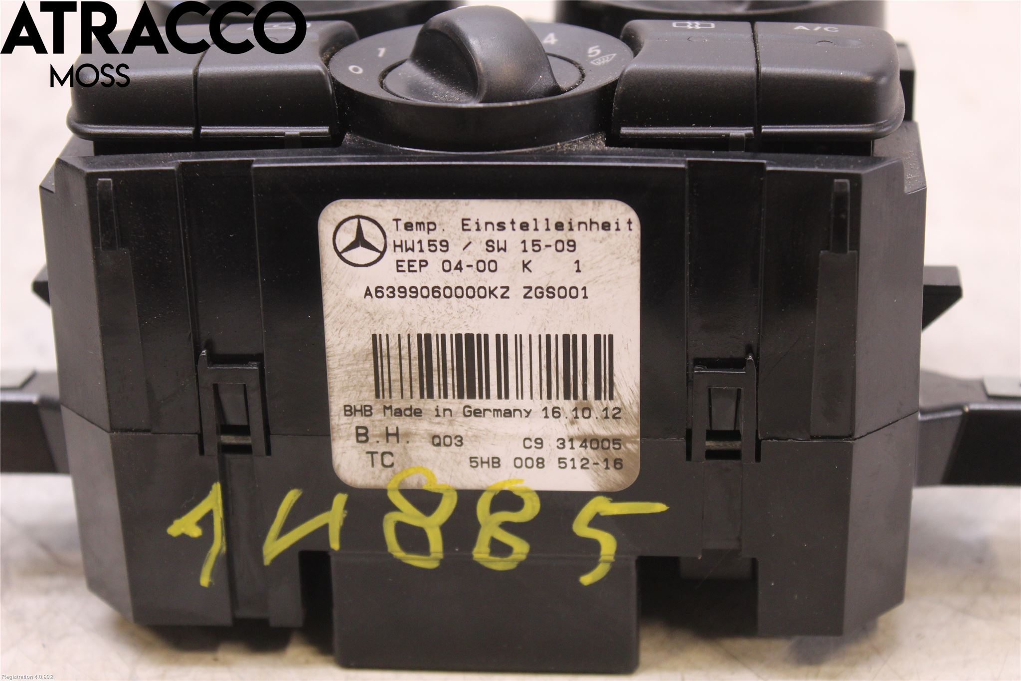 Mercedes-Benz MB VITO/VIANO (W639) 04-14 Varme Ac Betjening-Display