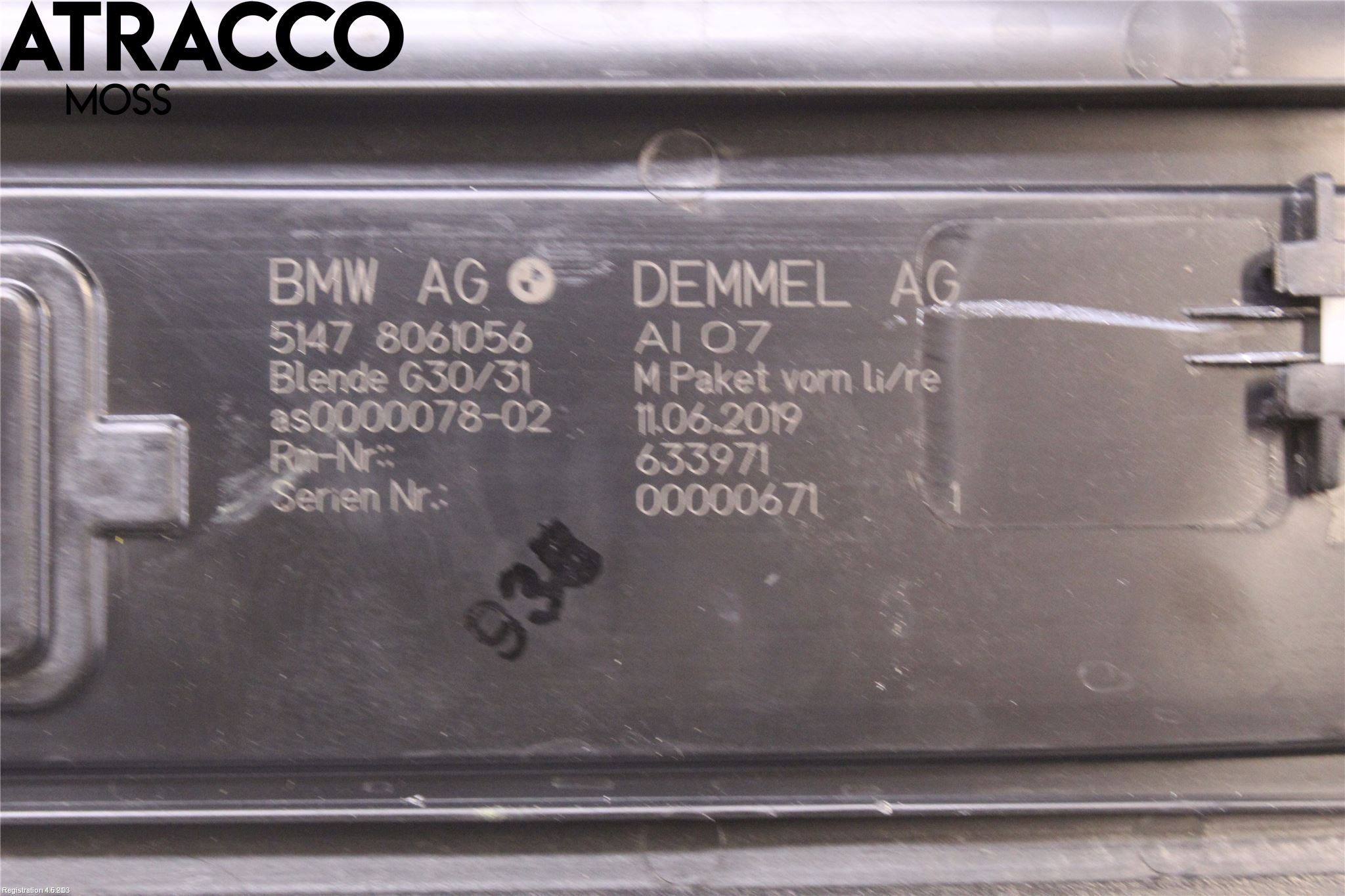 BMW 5 G30/G31/F90 17-23 Innr Terskel Innstigning