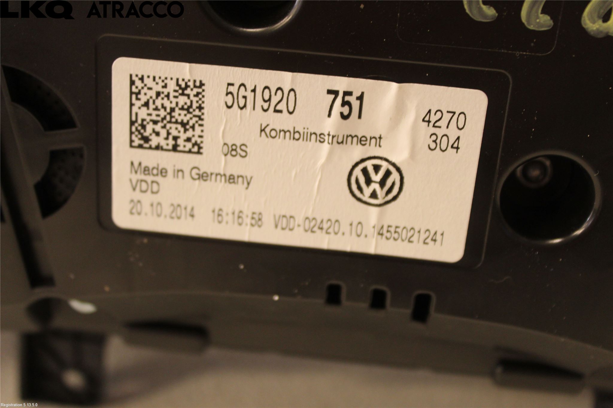 Volkswagen VW GOLF / E-GOLF VII 13-20 Instr Kombinert