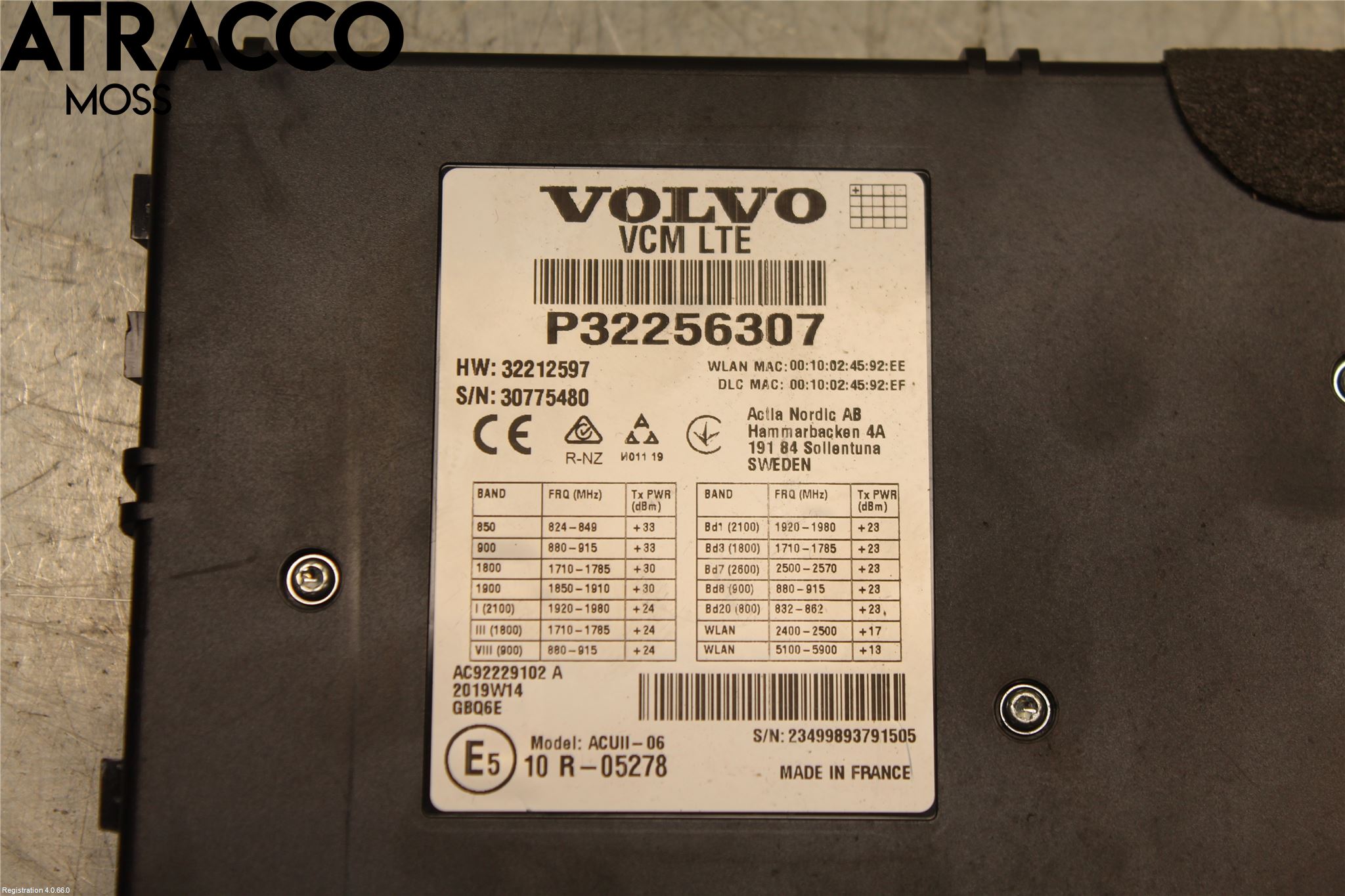 Volvo XC90/RECHARGE 16- Styreenhet Øvrig