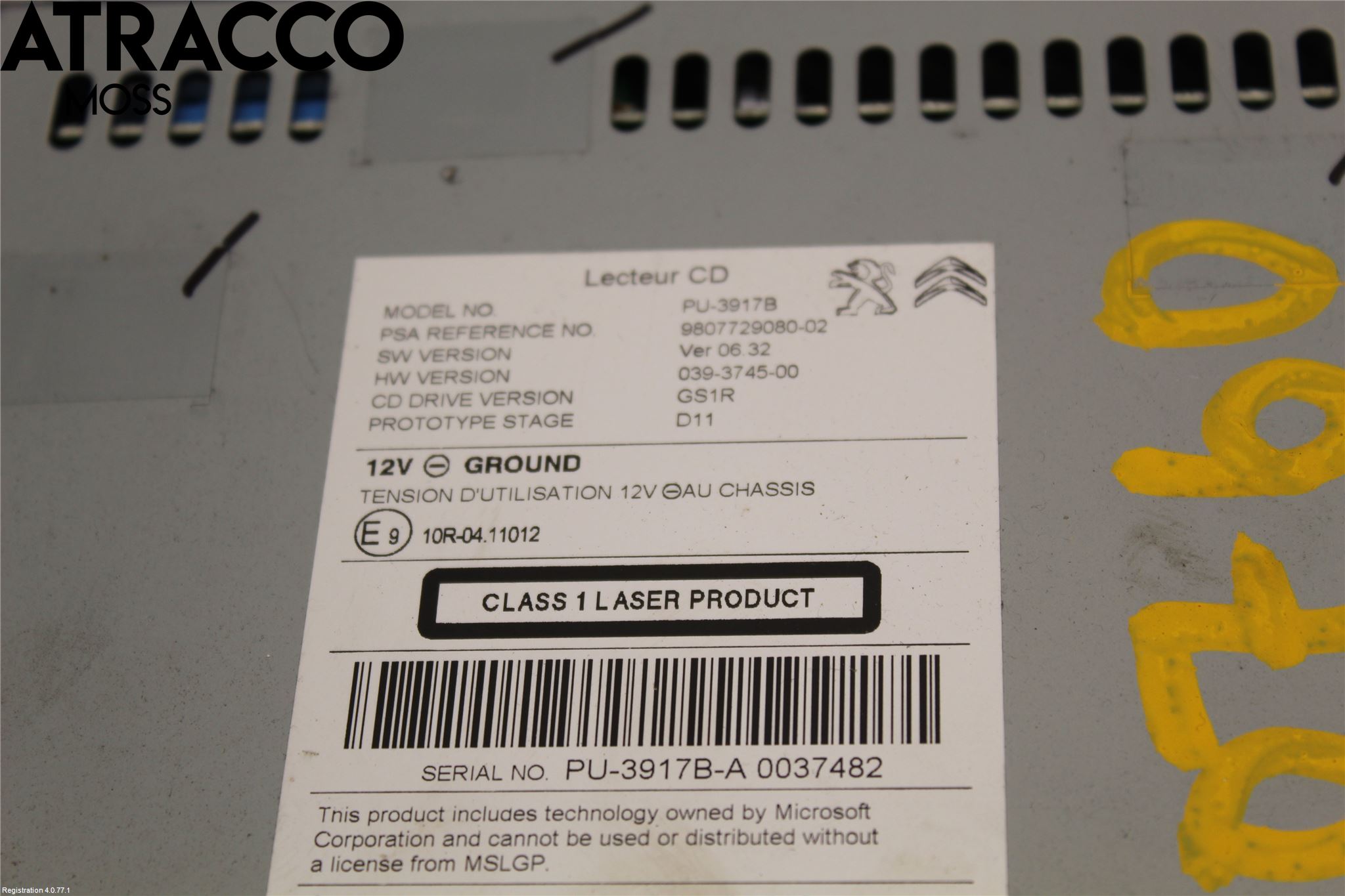 Peugeot 508 11-18 Stereo Cd Veksler