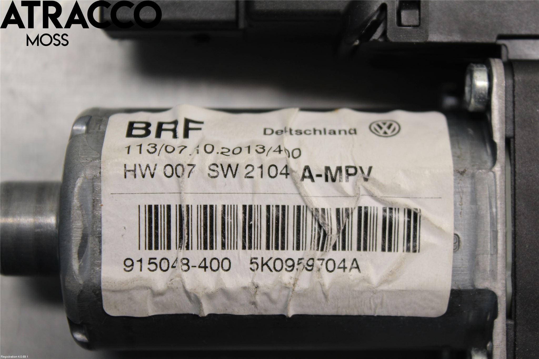 Volkswagen VW TOURAN 10-15 Vindusheismotor