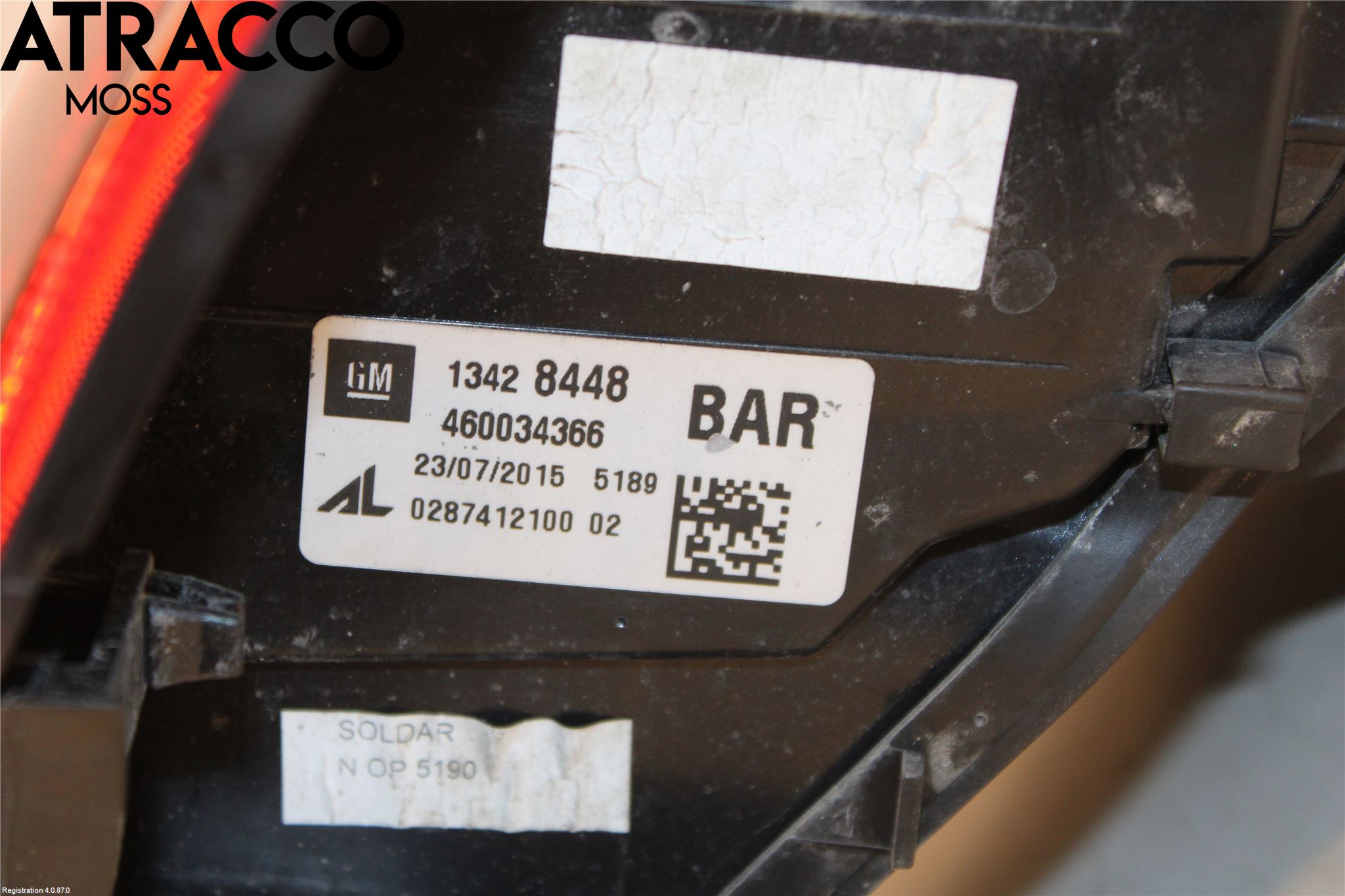 Opel CORSA E 15-19 Baklykt Høyre