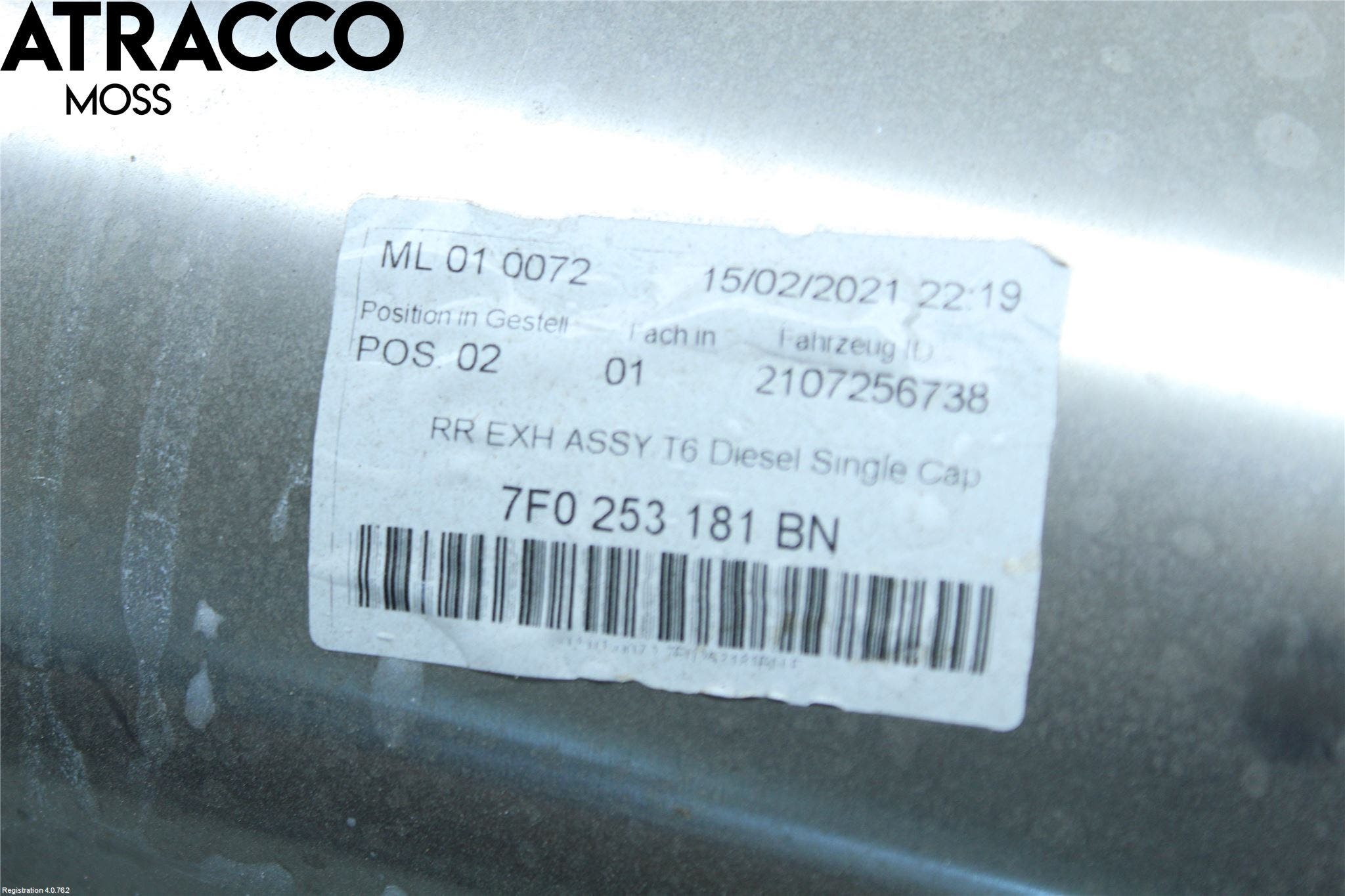 Volkswagen VW TRANSP/CARAVELLE (T6) 16-22 Eksos Bakre Potte