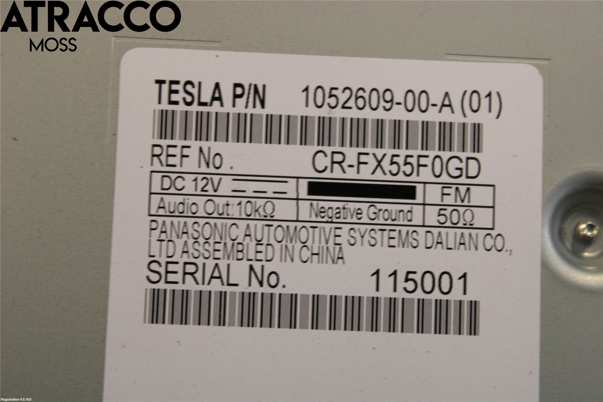 Tesla MODEL X 16- Stereo Radio Med Cd