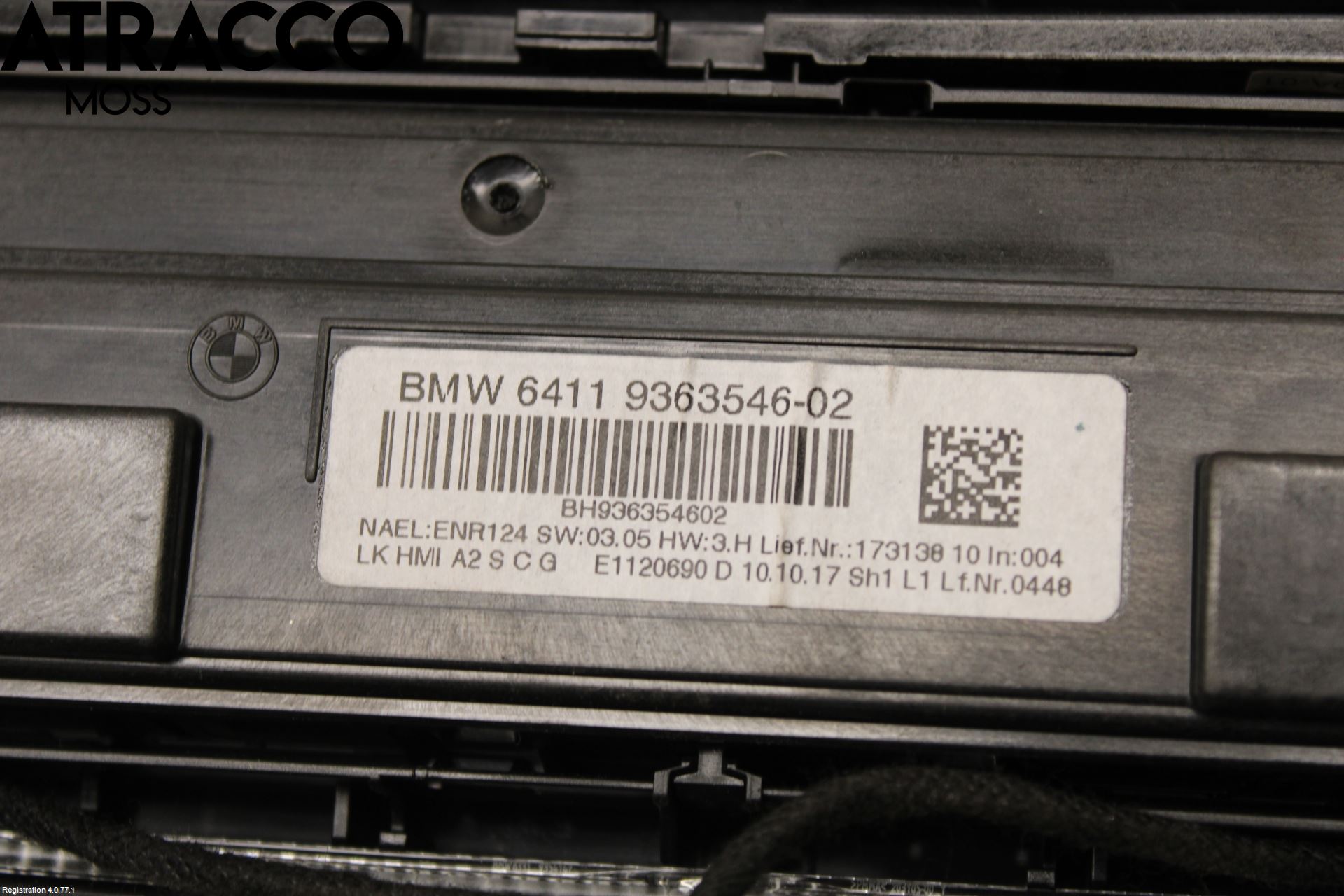 BMW 3 F30/F31/F80 12-19 Varme Ac Betjening-Display