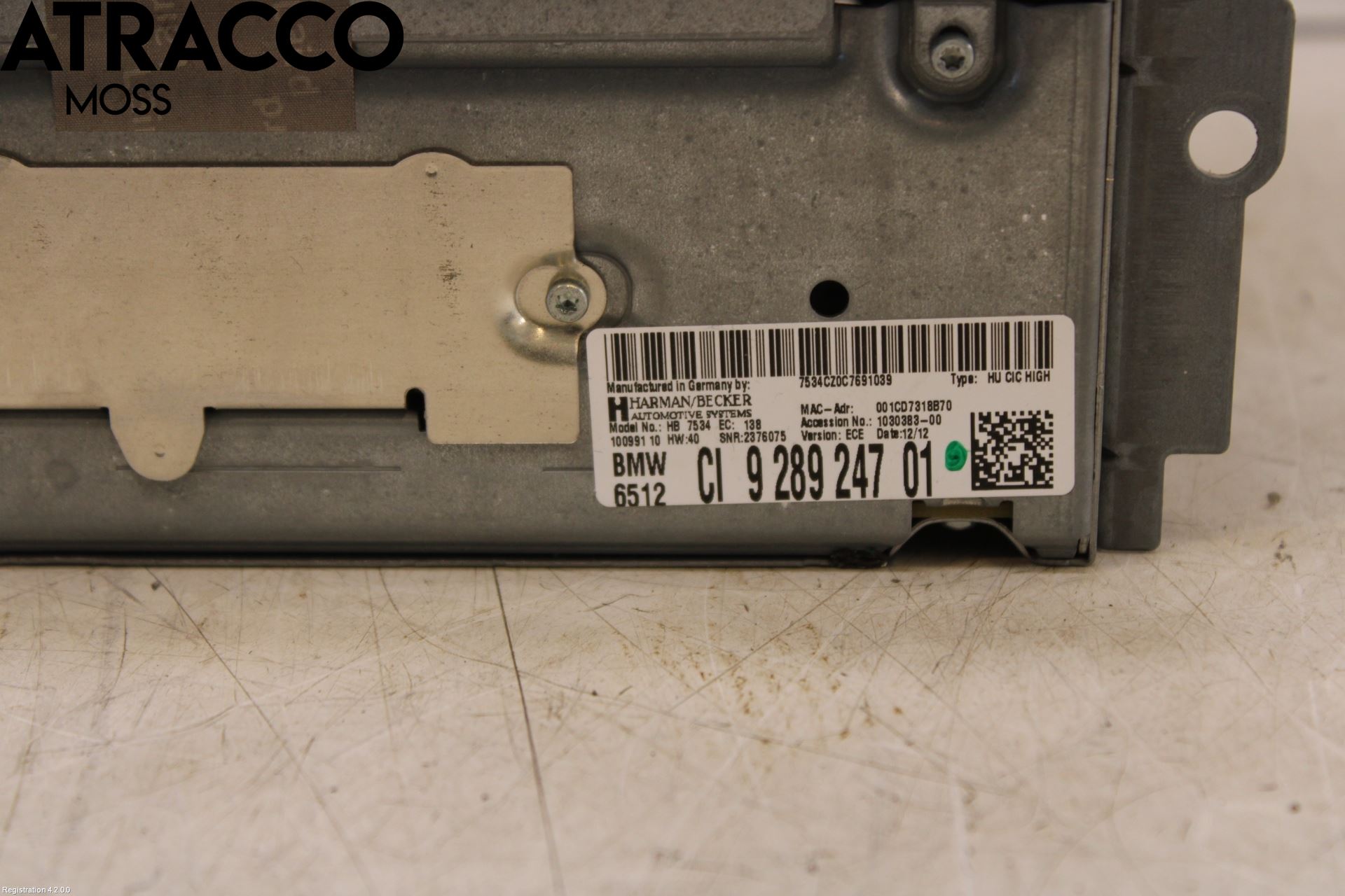 BMW 5 F10/F11/F18 09-17 Stereo Radio Med Cd