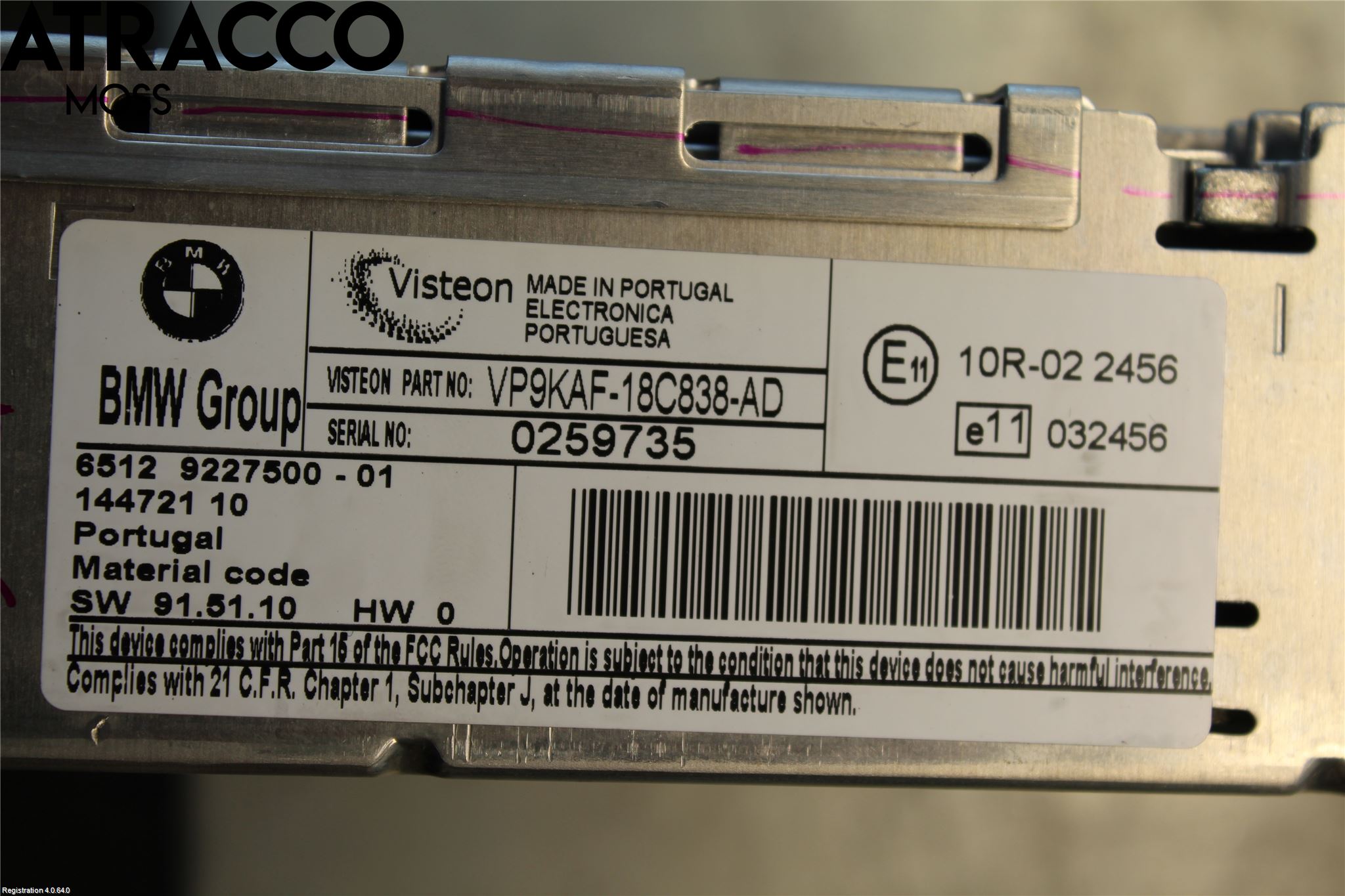 BMW X1 E84 10-15 Stereo Radio Med Cd