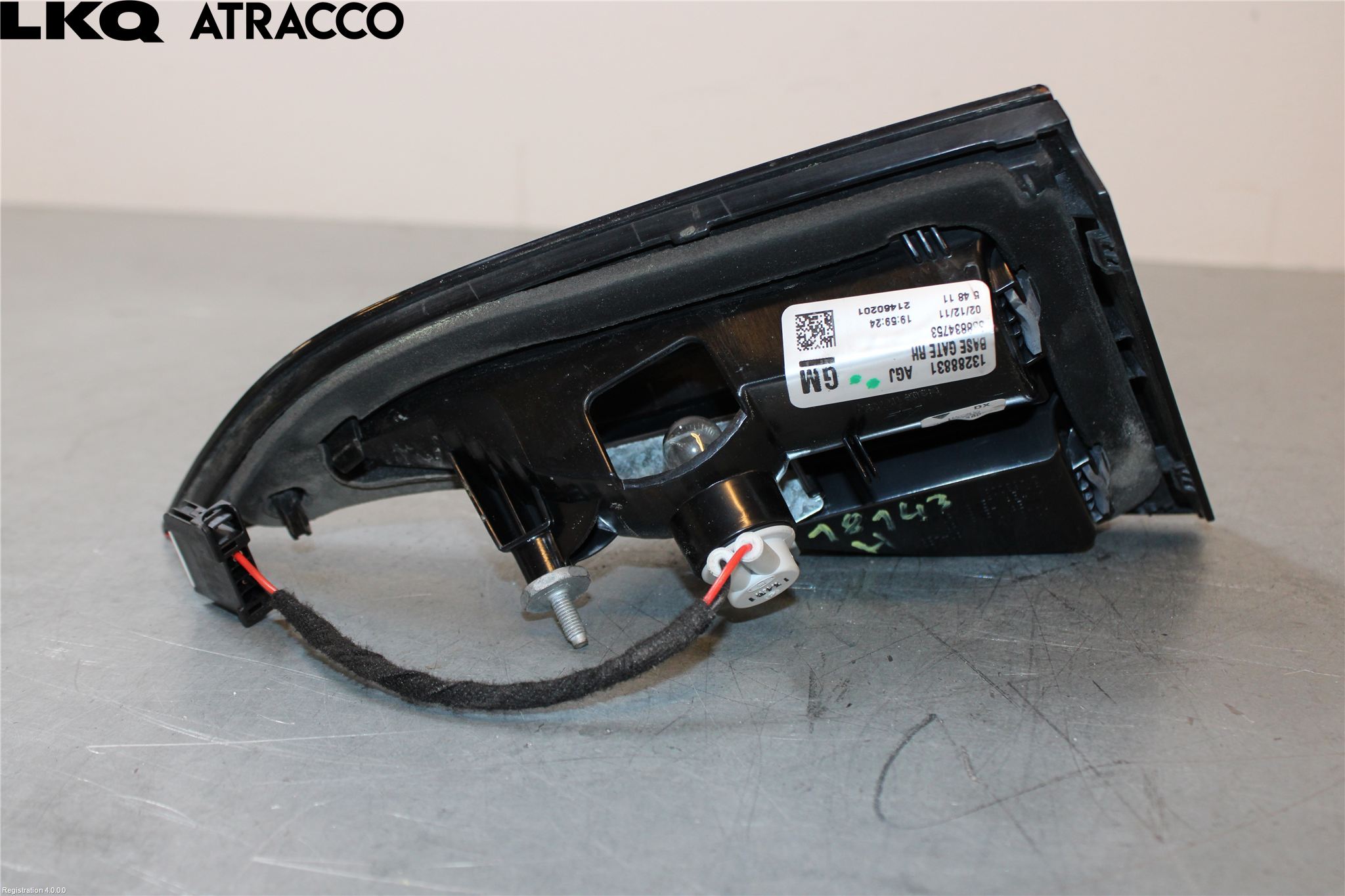 Opel ZAFIRA C 12-19 Baklykt Høyre  På Luke(Indre)