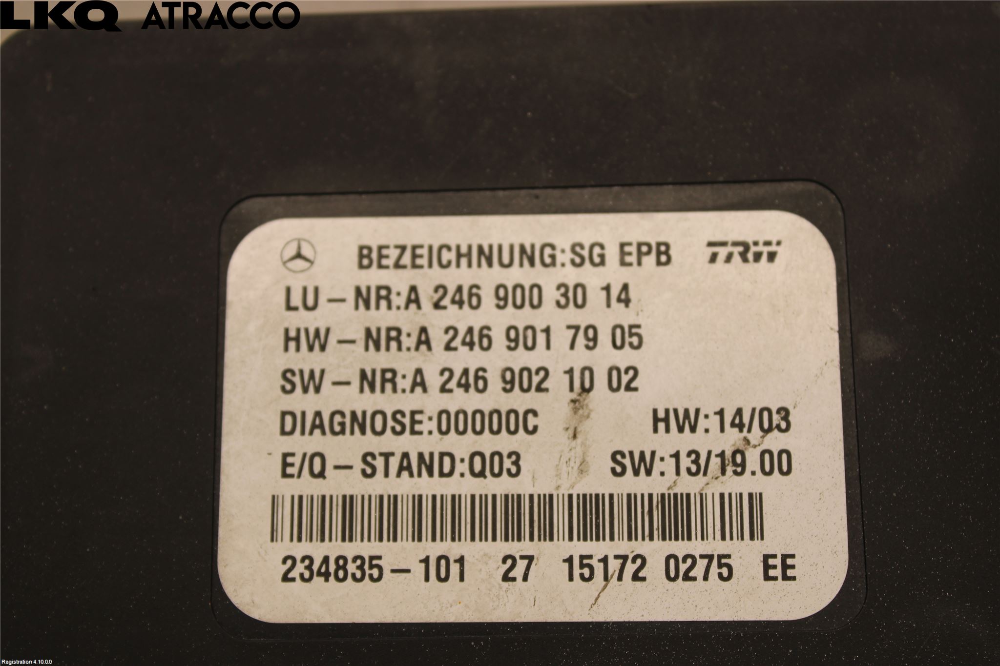 Mercedes-Benz MB CLA-KLASS (C117/X117) 13-19 Styreenhet Parkbrems
