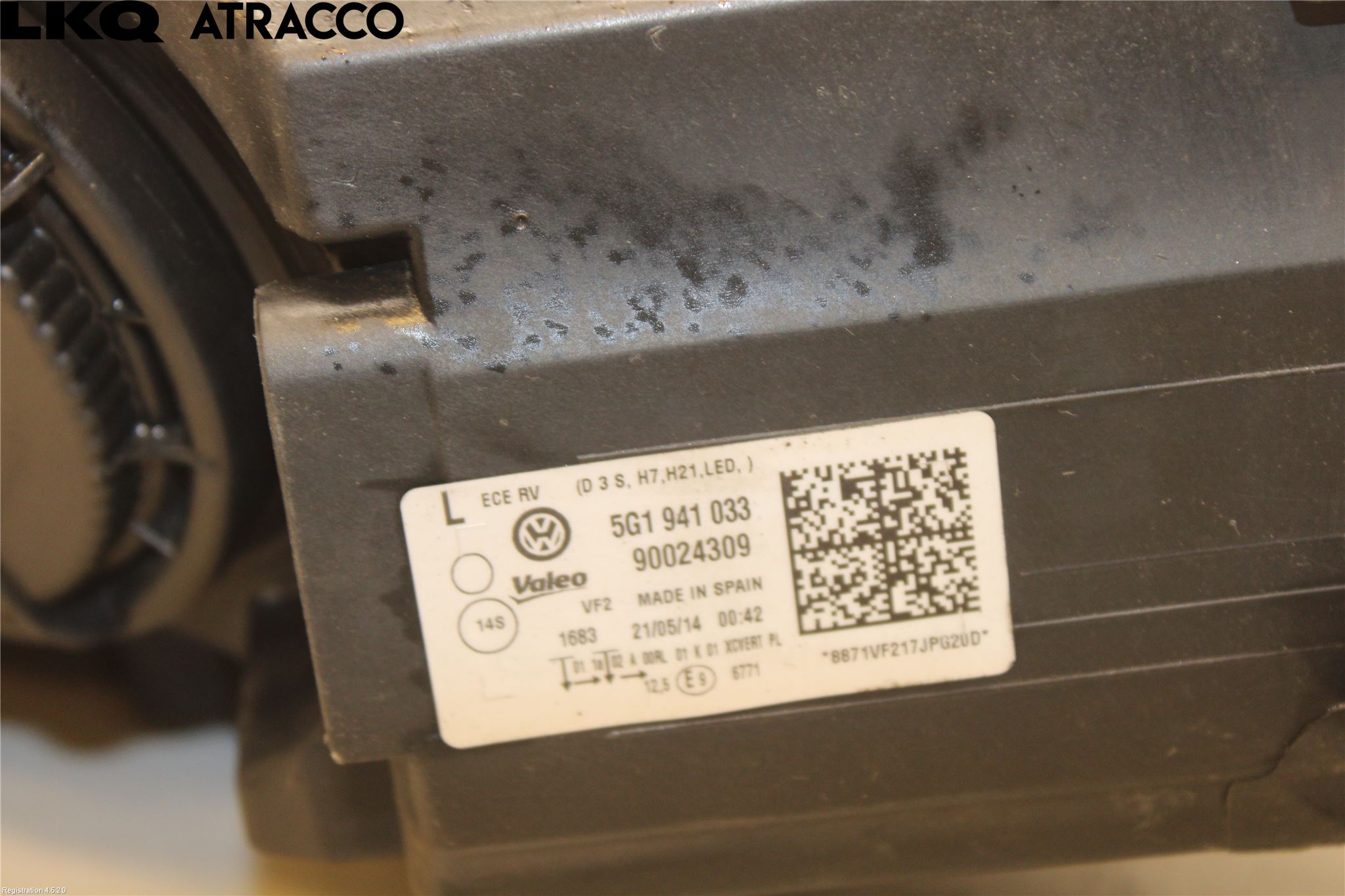 Volkswagen VW GOLF / E-GOLF VII 13-20 Frontlykt Venstre