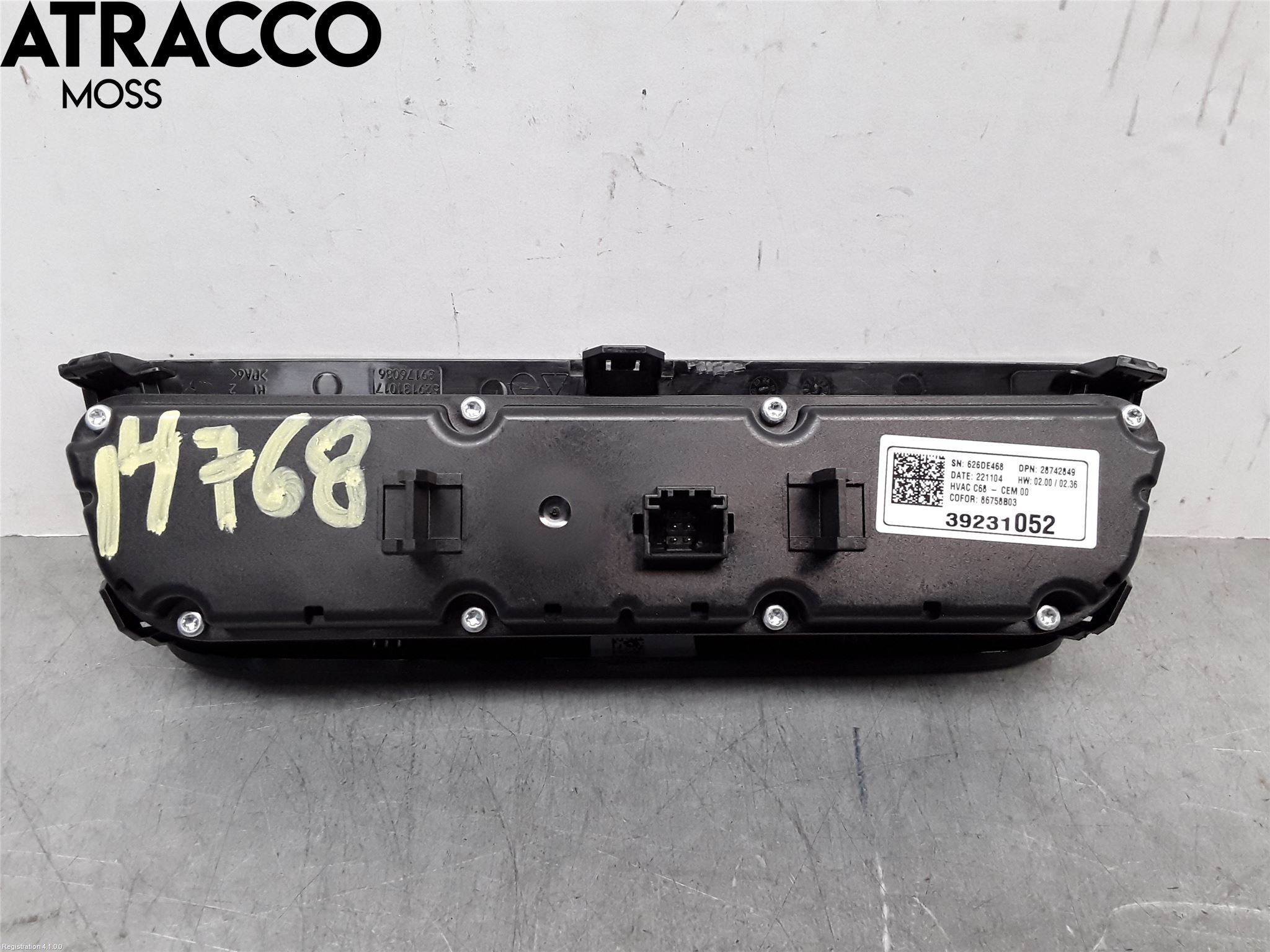 Opel CORSA F, CORSA-E 20- Varme Ac Betjening-Display