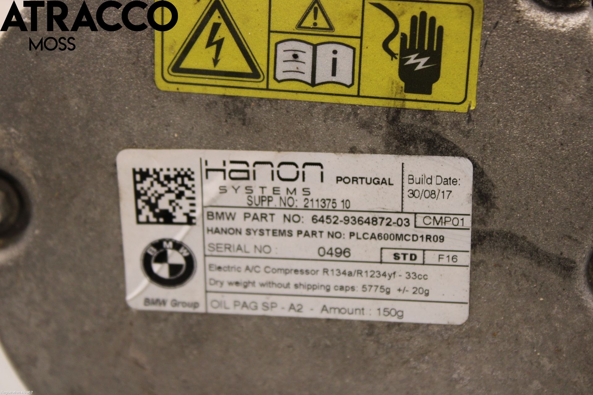 BMW X5 F15 13-18 Varme Ac Kompressor