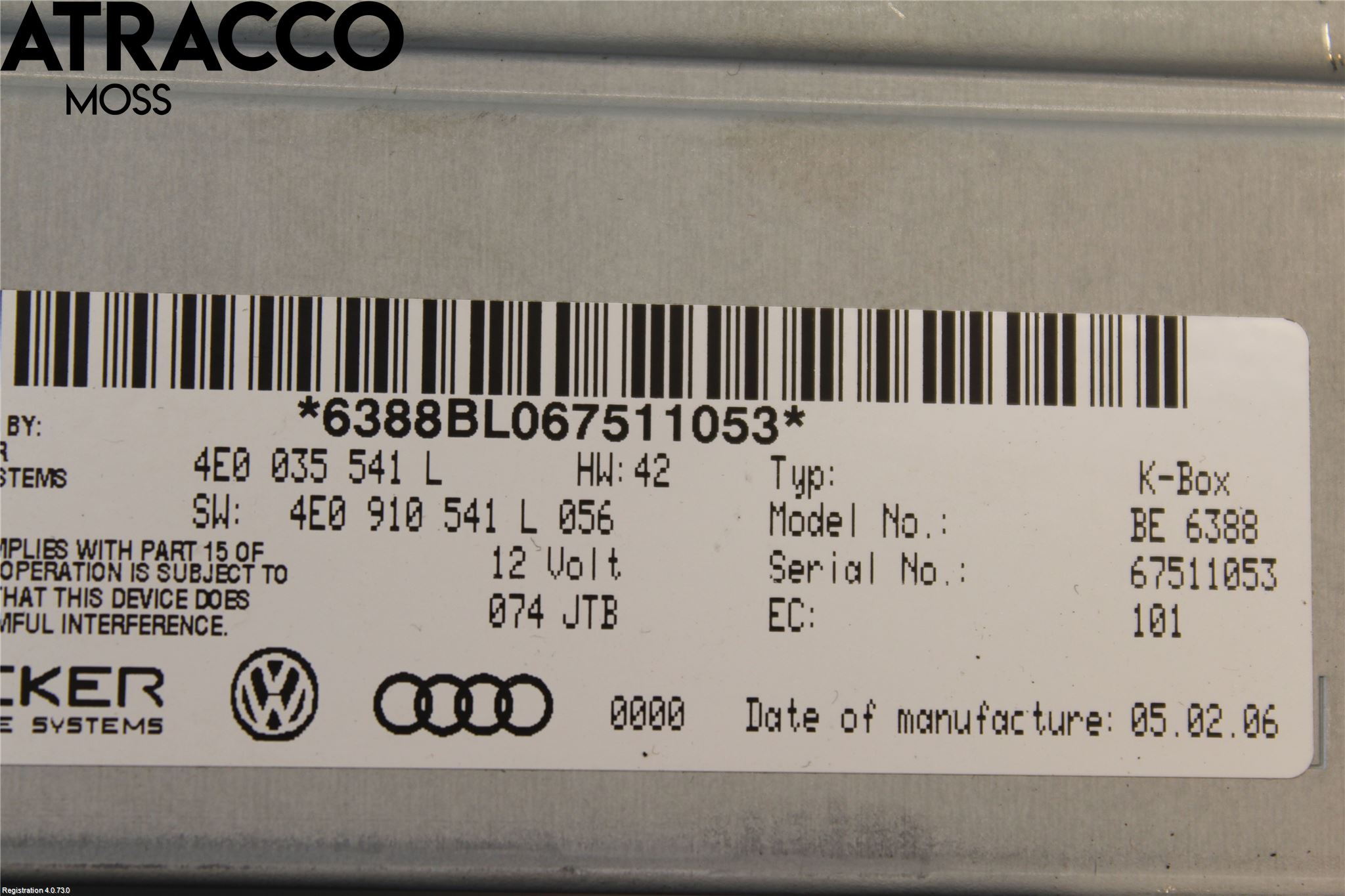 Audi Q7/SQ7 Stereo Radio Med Cd