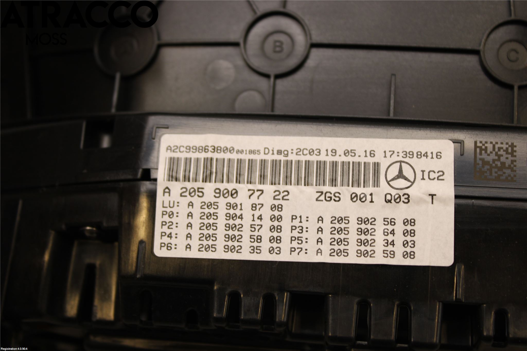 Mercedes-Benz MB C-KLASS (W205) 14-21 Instr Kombinert