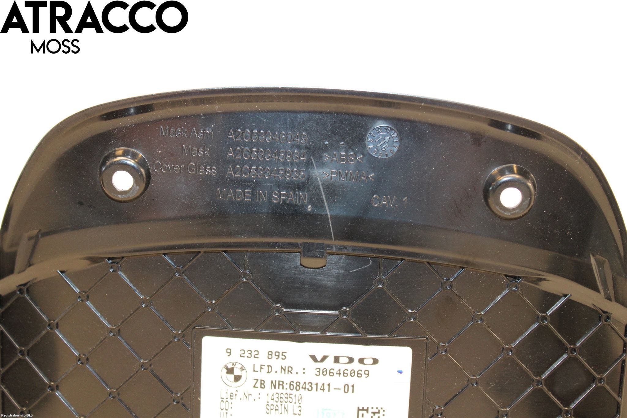 BMW 3 F30/F31/F80 12-19 Instr Kombinert