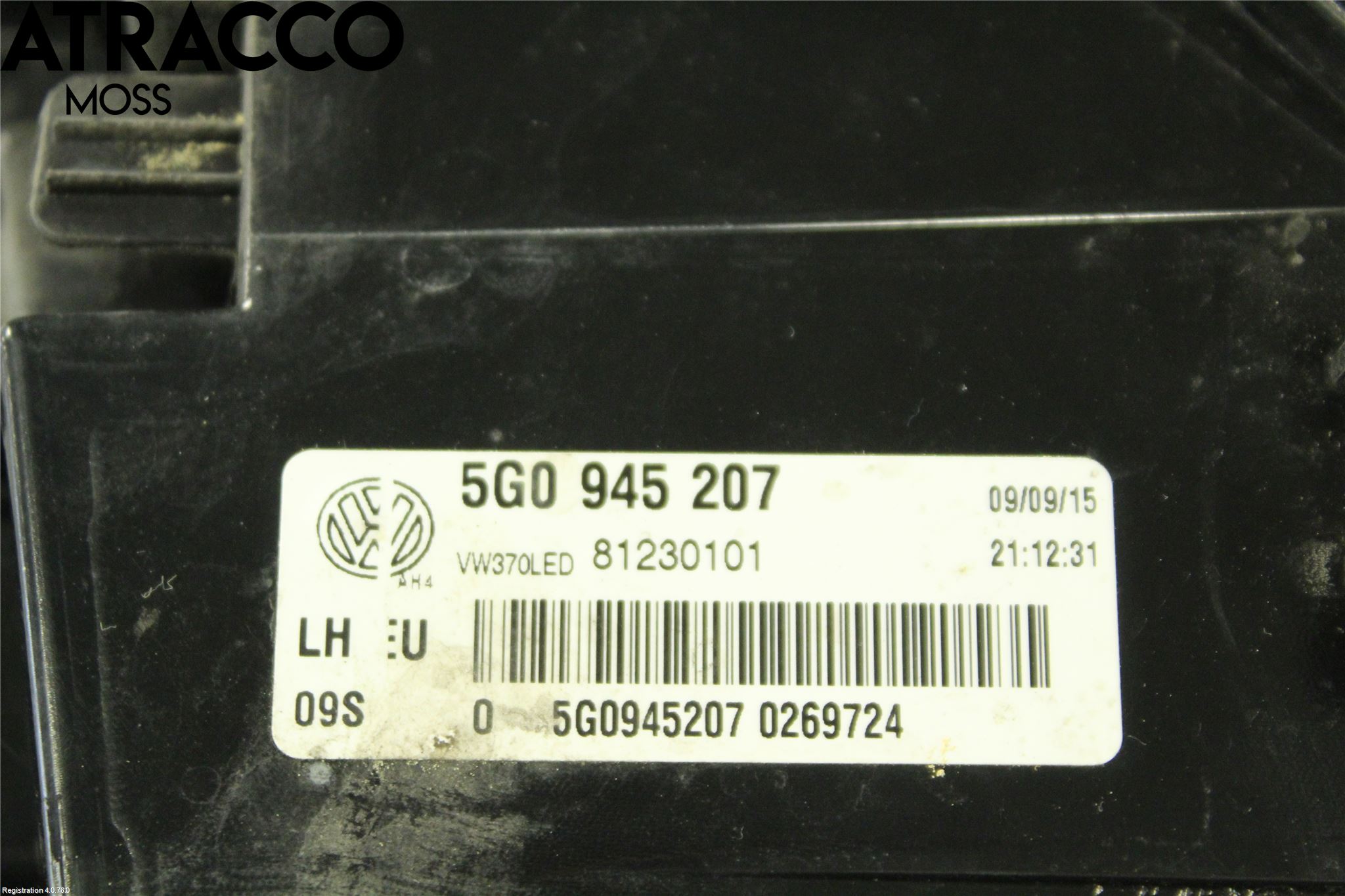 Volkswagen VW GOLF / E-GOLF VII 13-20 Baklykt Høyre