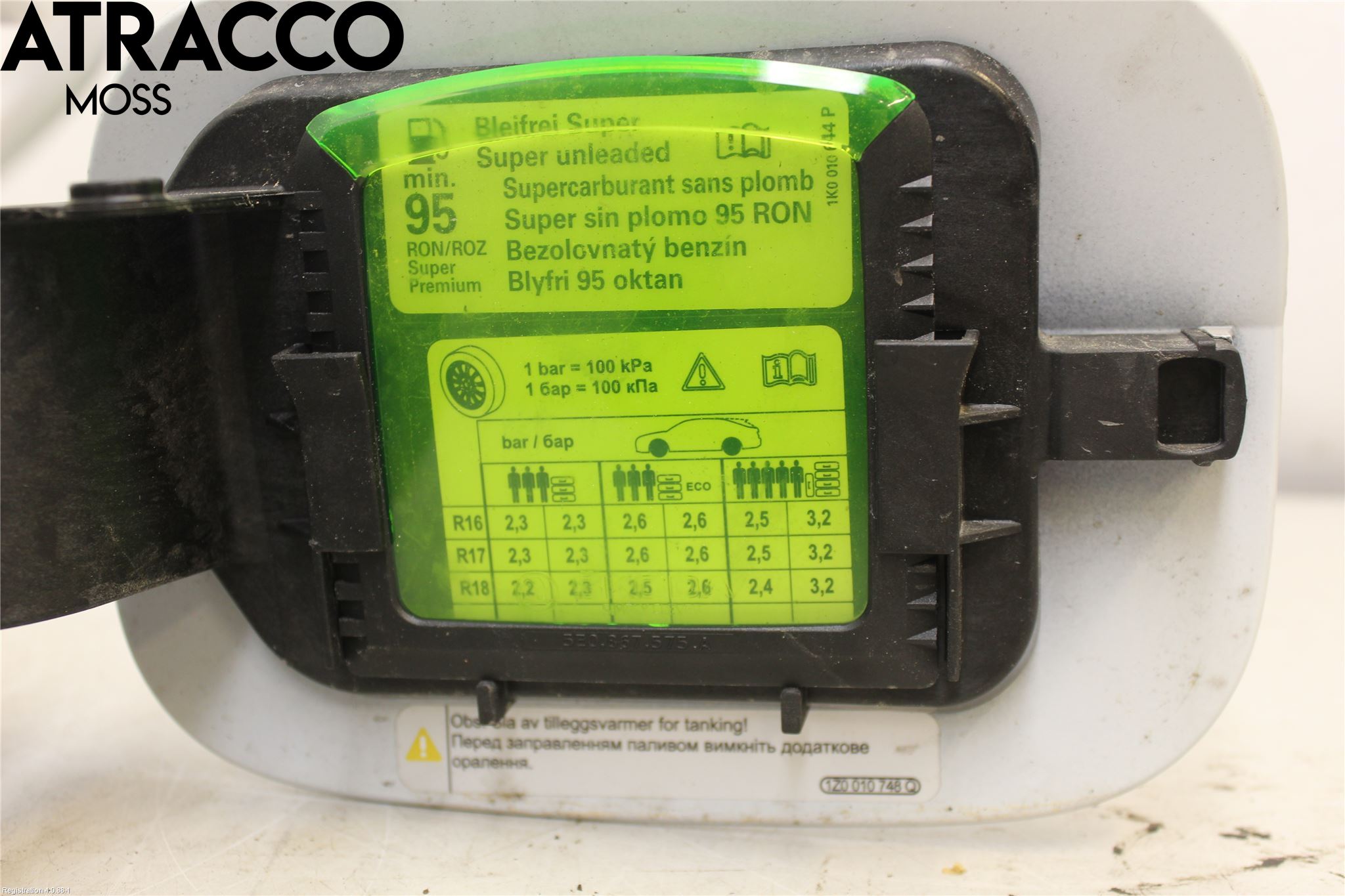 Skoda ROOMSTER Drivstoff Tanklokk