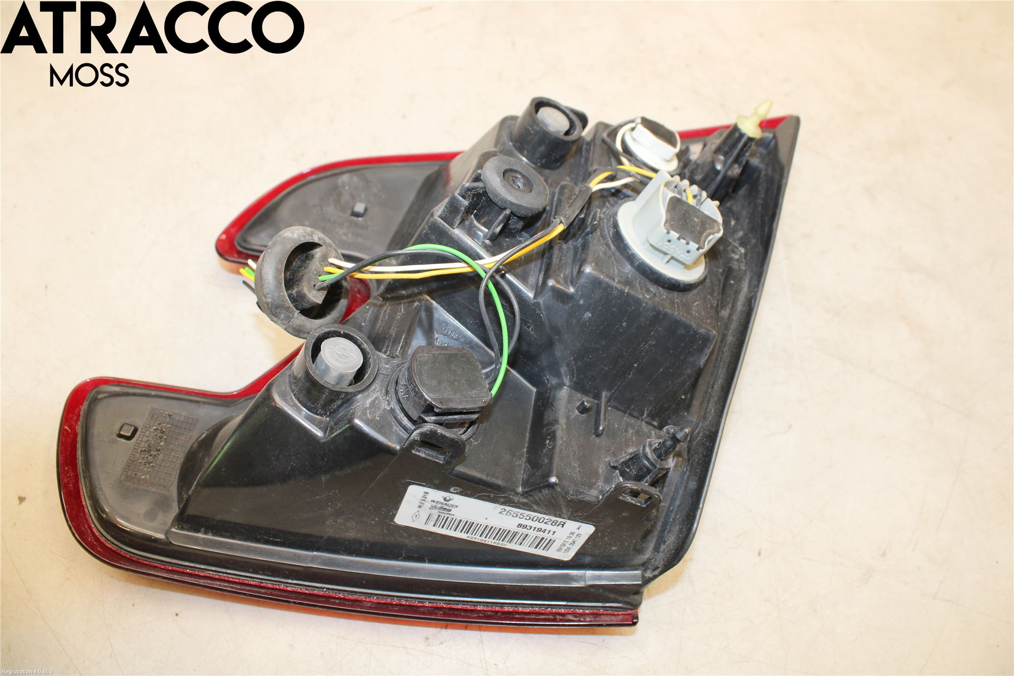 Renault MEGANE III 09-15 Baklykt Venstre  På Luke(Indre