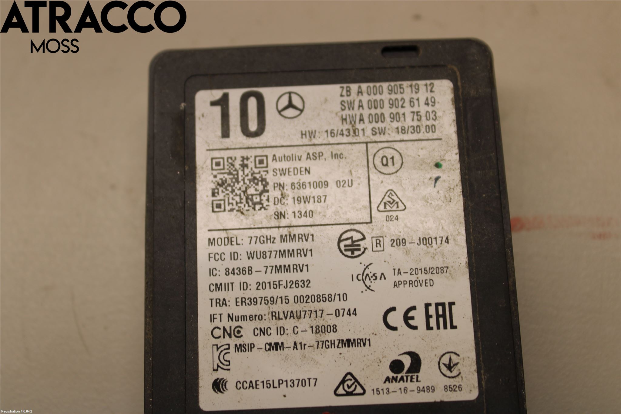 Mercedes-Benz MB E-KLASS (W213) 16-23 Sensor Kollisjonsbeskyttelse