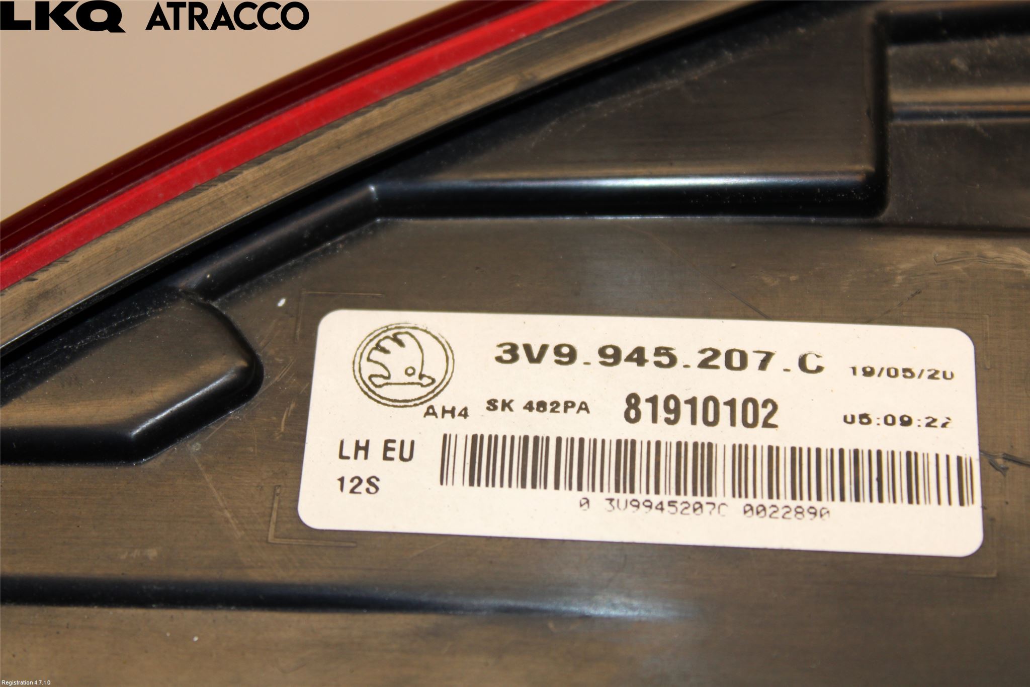 Skoda SUPERB 16-24 Baklykt Venstre