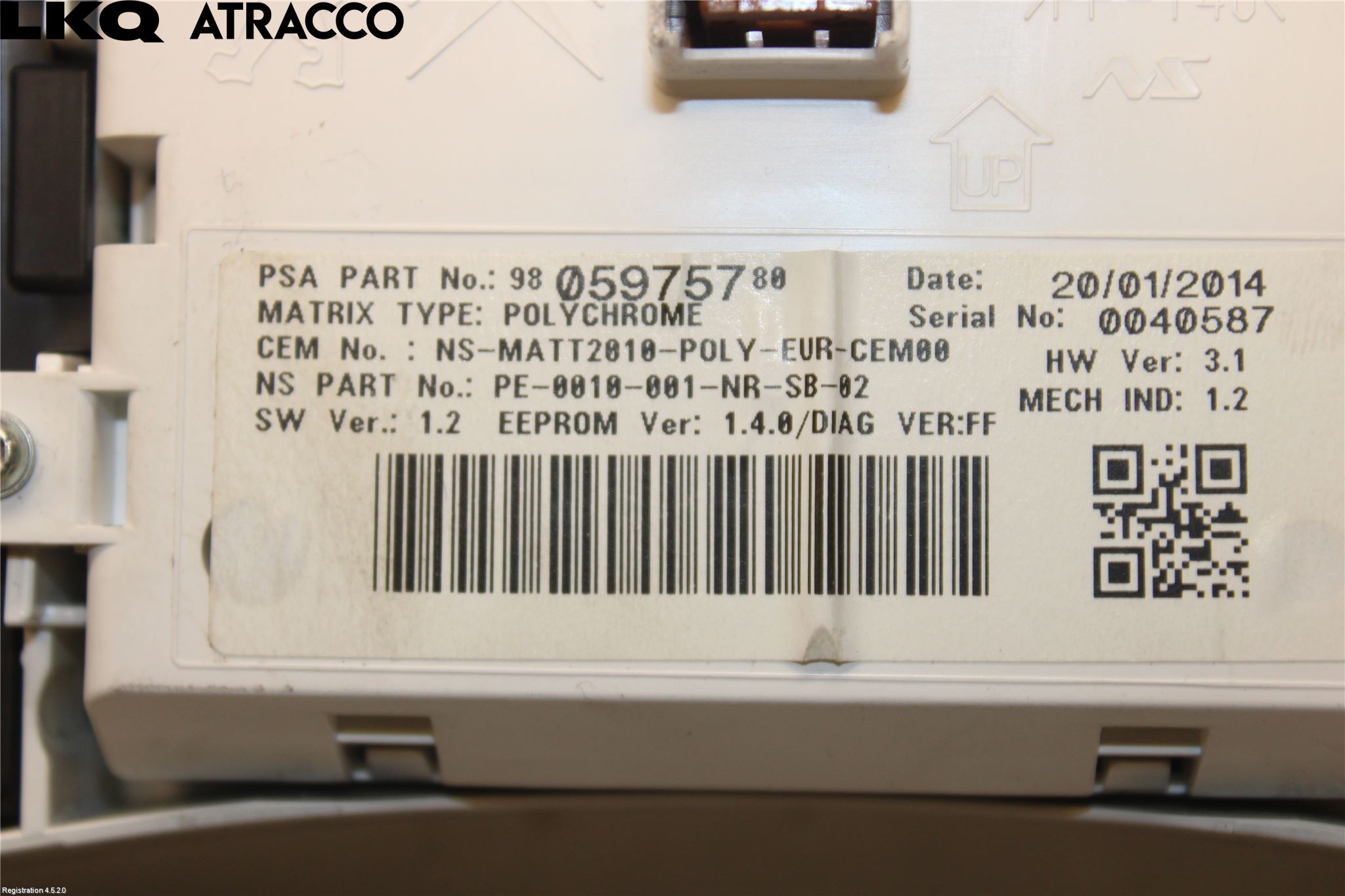 Peugeot 508 11-18 Instr Kombinert