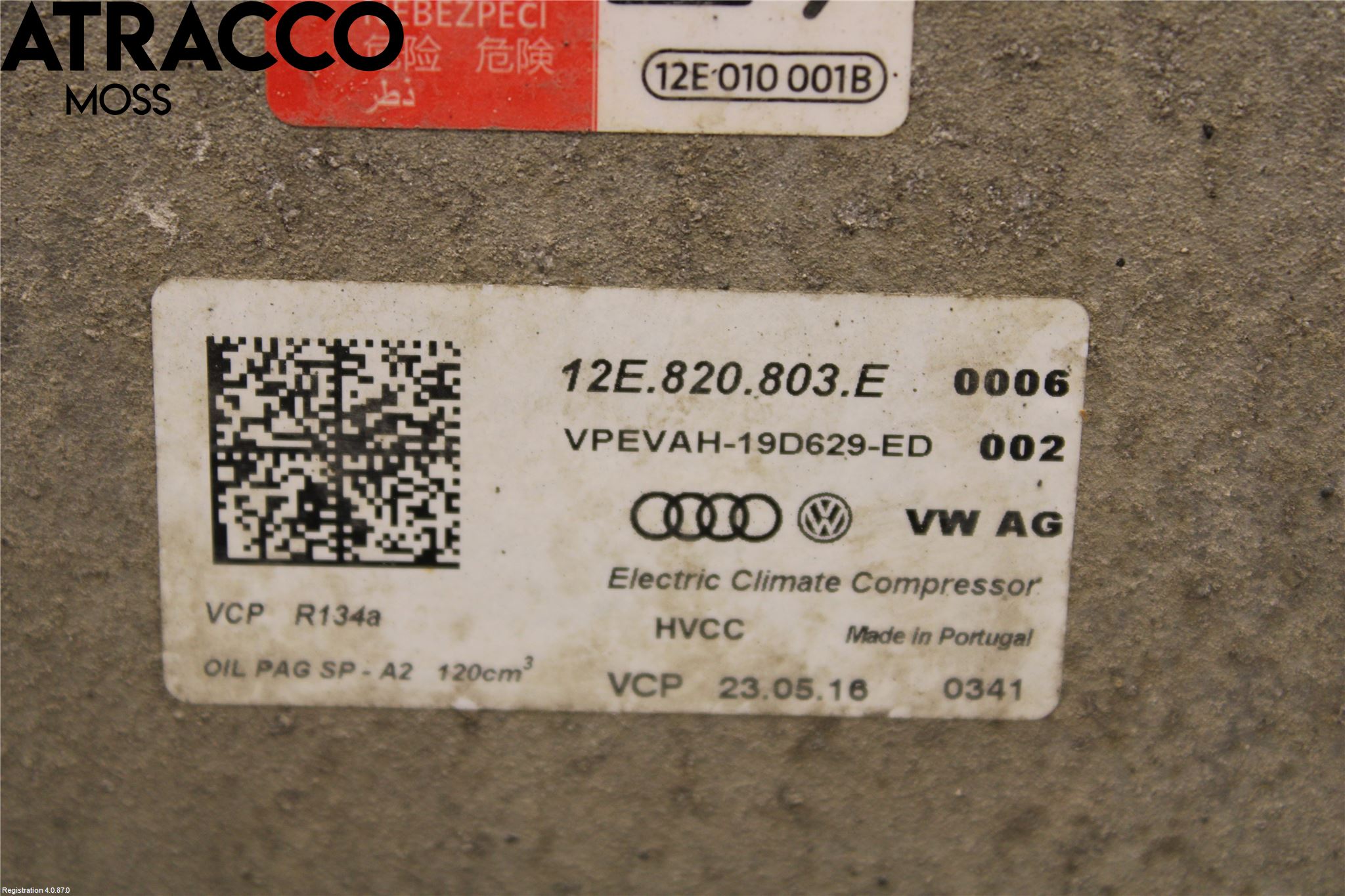 Volkswagen VW GOLF / E-GOLF VII 13-20 Varme Ac Kompressor